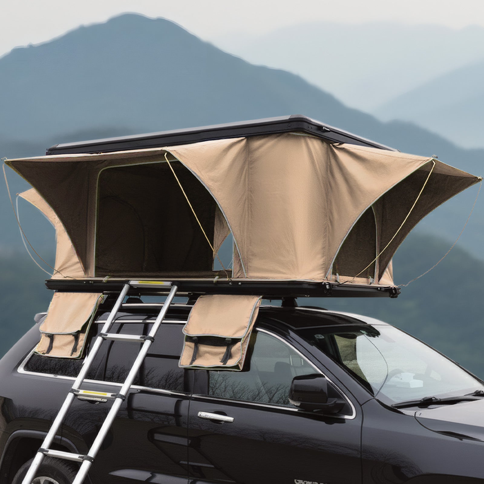 KINGCAMP Auto Dachzelt Boundless 2 Personen Hartschale Dach Zelt Autom