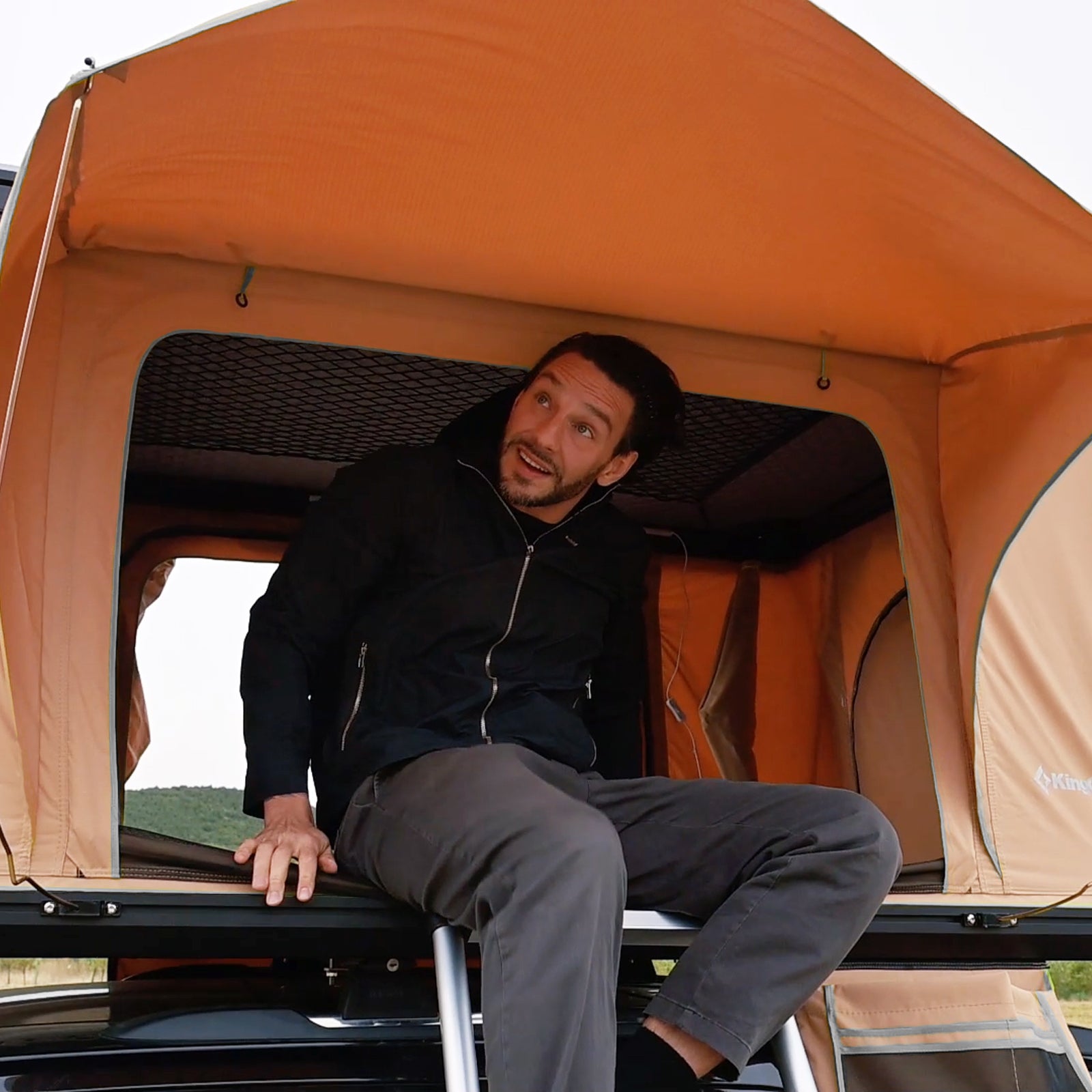 KINGCAMP Auto Dachzelt Boundless 2 Personen Hartschale Dach Zelt Autom