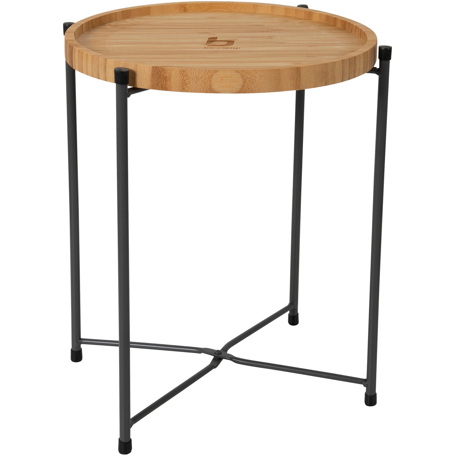 BO-CAMP camping table side table Carnaby M tray BBQ folding table bamboo wood