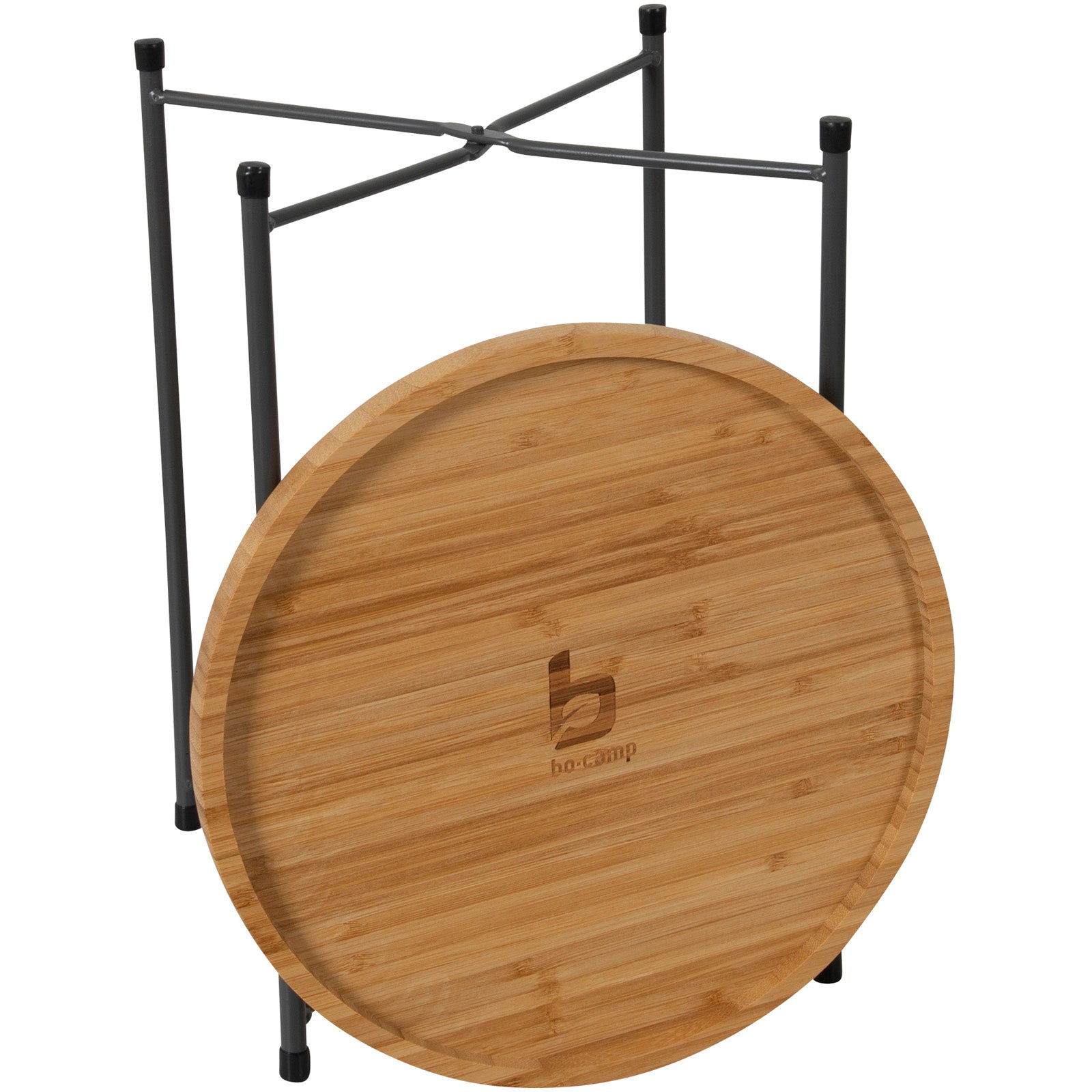 BO-CAMP camping table side table Carnaby M tray BBQ folding table bamboo wood