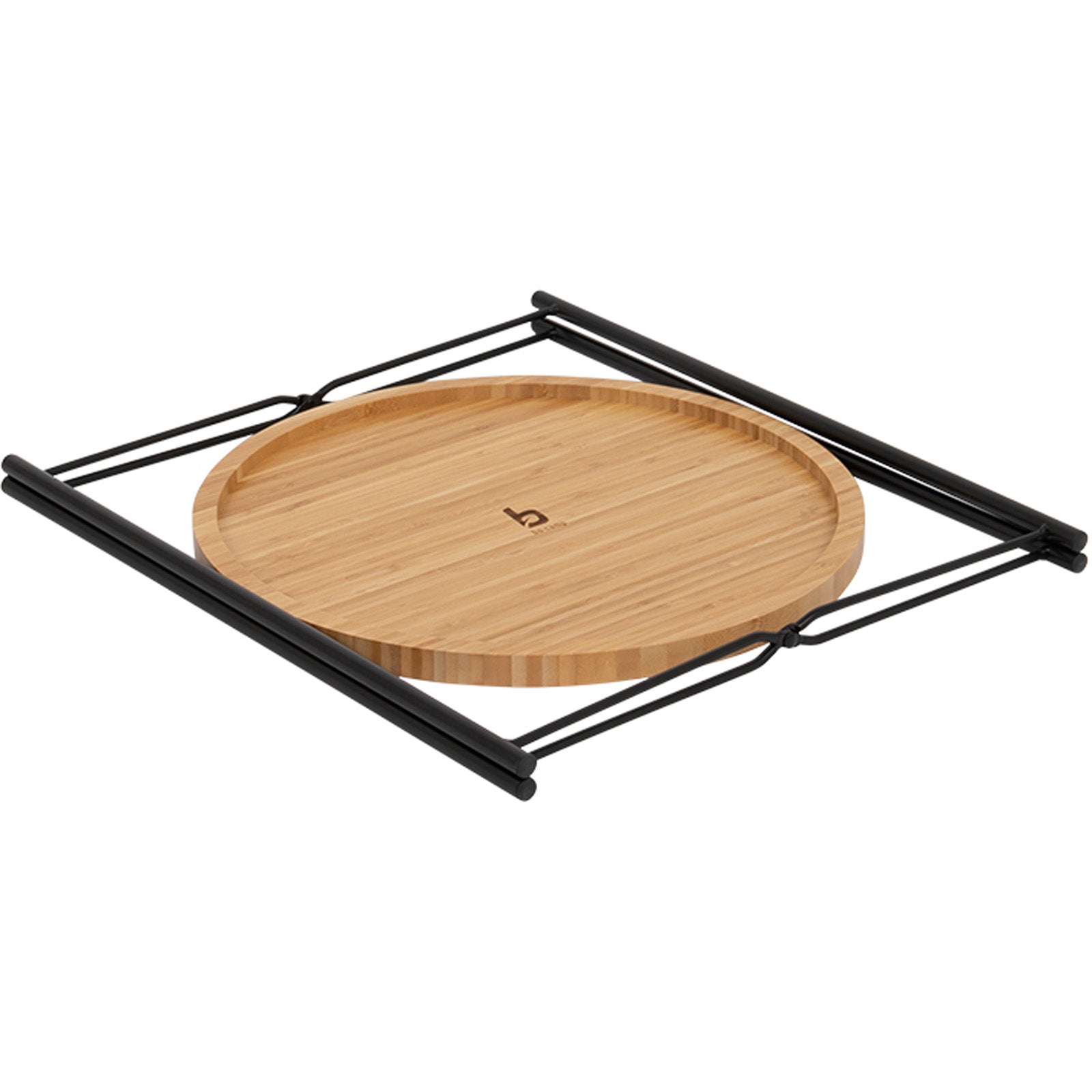 BO-CAMP camping table side table Carnaby L tray BBQ folding table bamboo wood