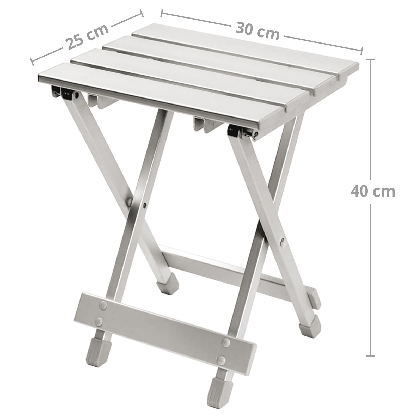 BO-CAMP Mini tabouret pliant en aluminium table de camping tabouret de pêche tabouret pliant siège pliable