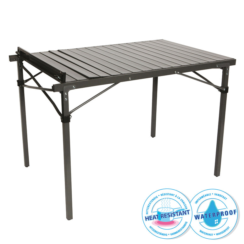 BO-CAMP camping table camping rolling table folding table garden folding table aluminum 105x70 cm