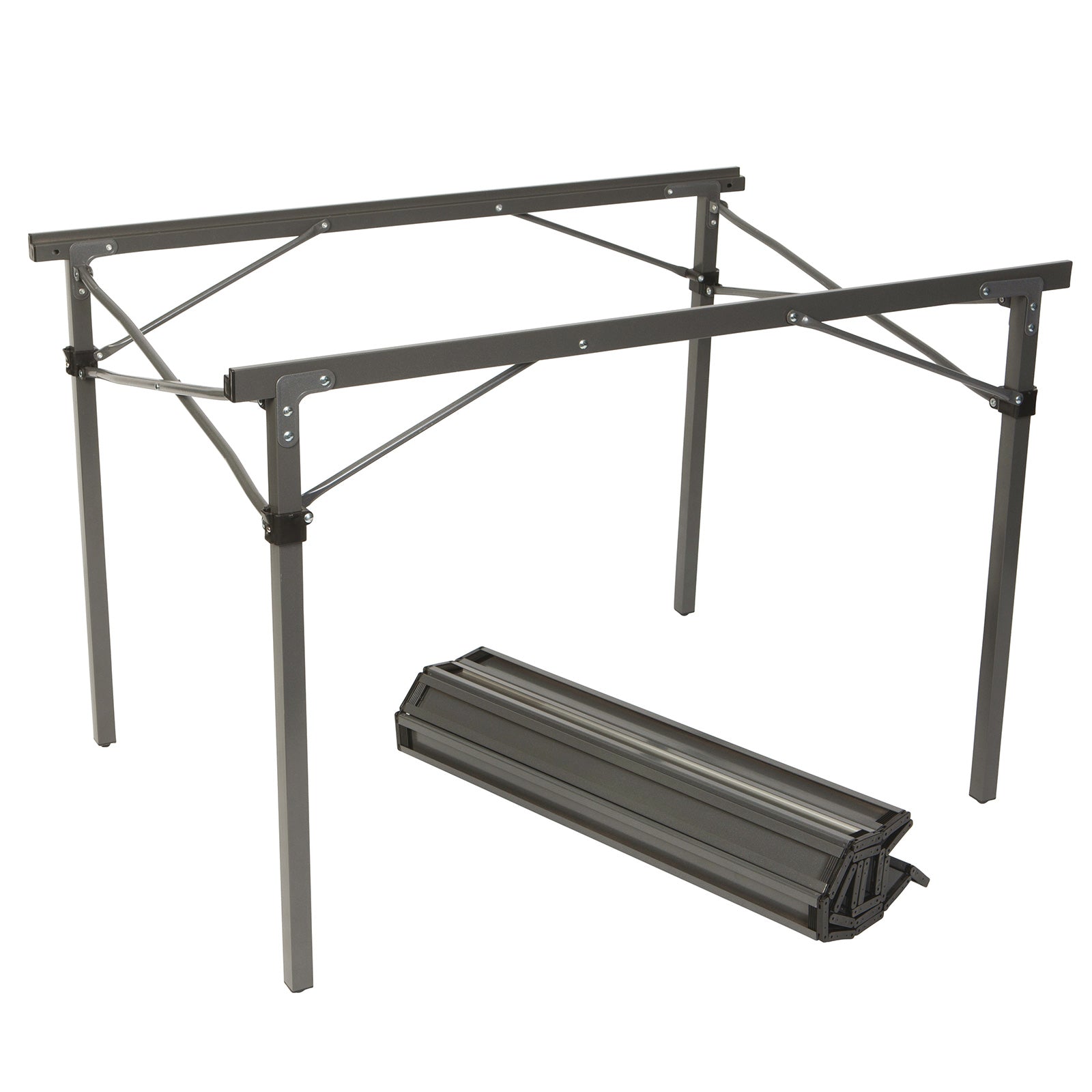 BO-CAMP camping table camping rolling table folding table garden folding table aluminum 105x70 cm
