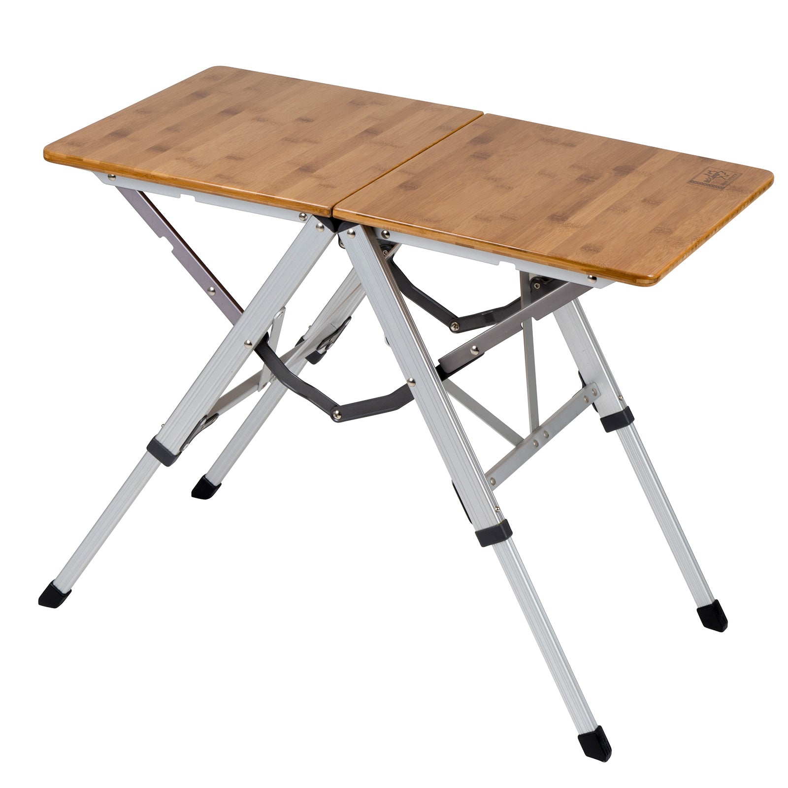 BO-CAMP Camping Gartentisch Klapptisch Falttisch Klappbar verstellbar Alu Bambus