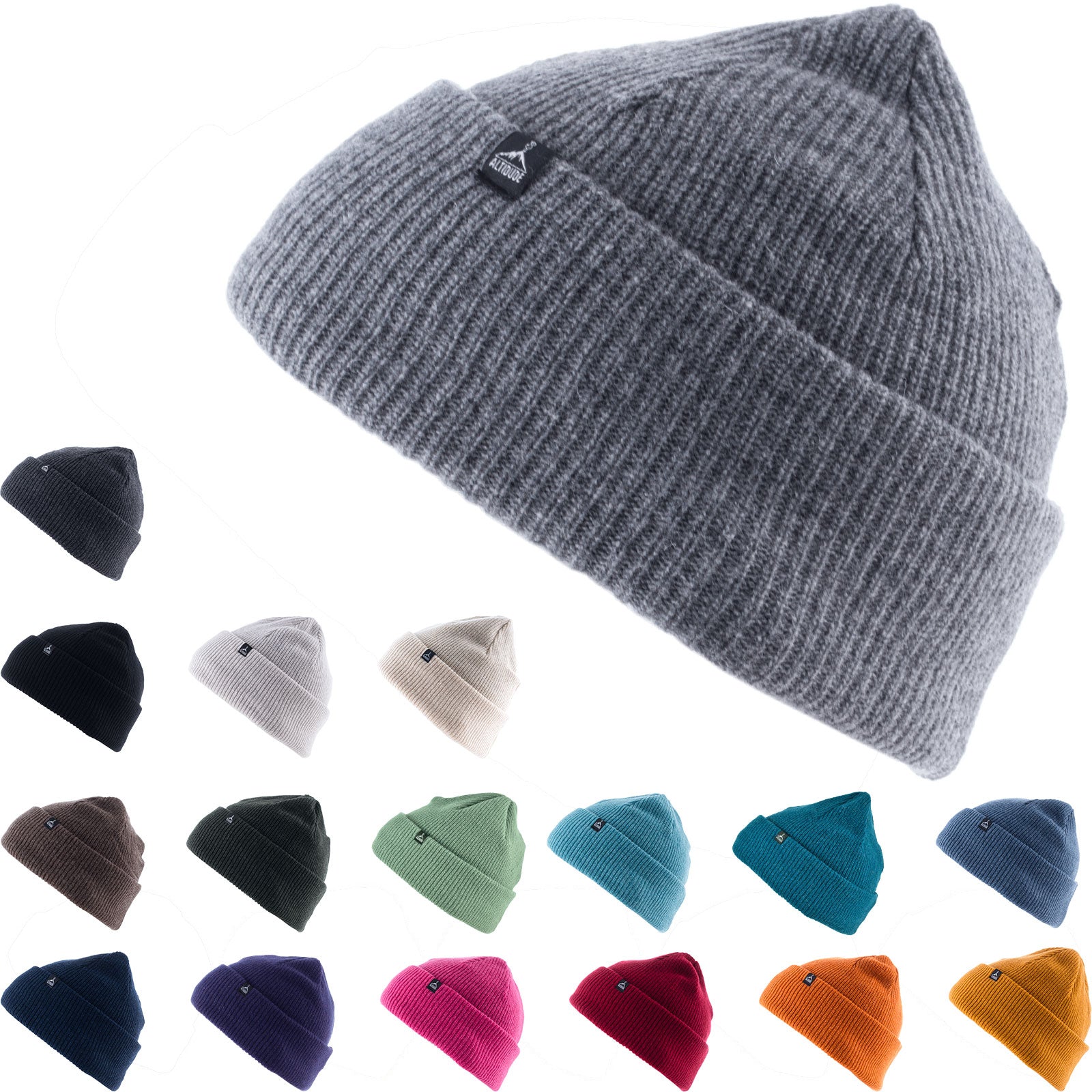 ALTIDUDE Winter Hat Hermit Rip Chunky Knit Hat Unisex Beanie Merino Wool
