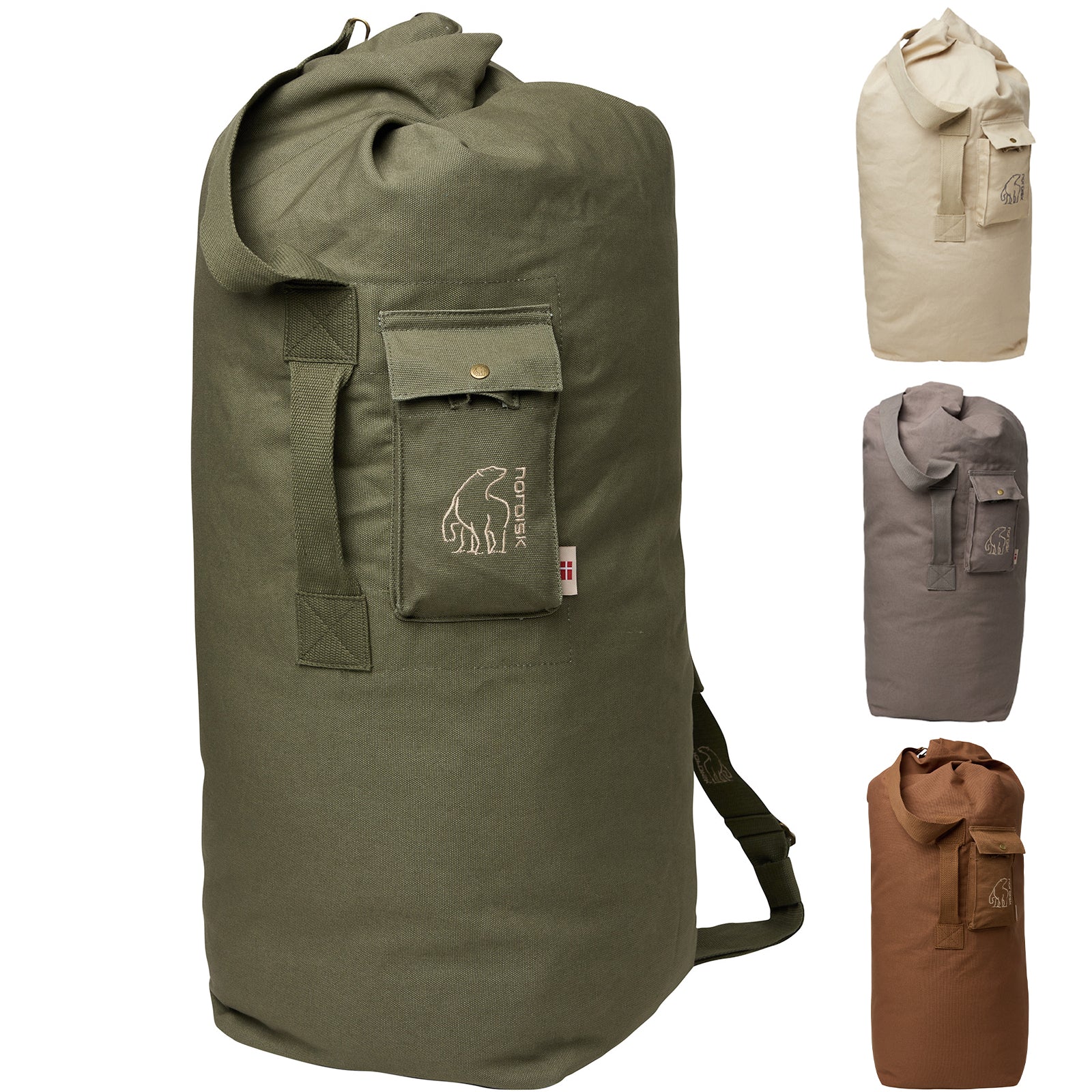 NORDISK Duffle Bag Kongsberg 65 Duffel Bag Double Strap Travel Backpack Canvas