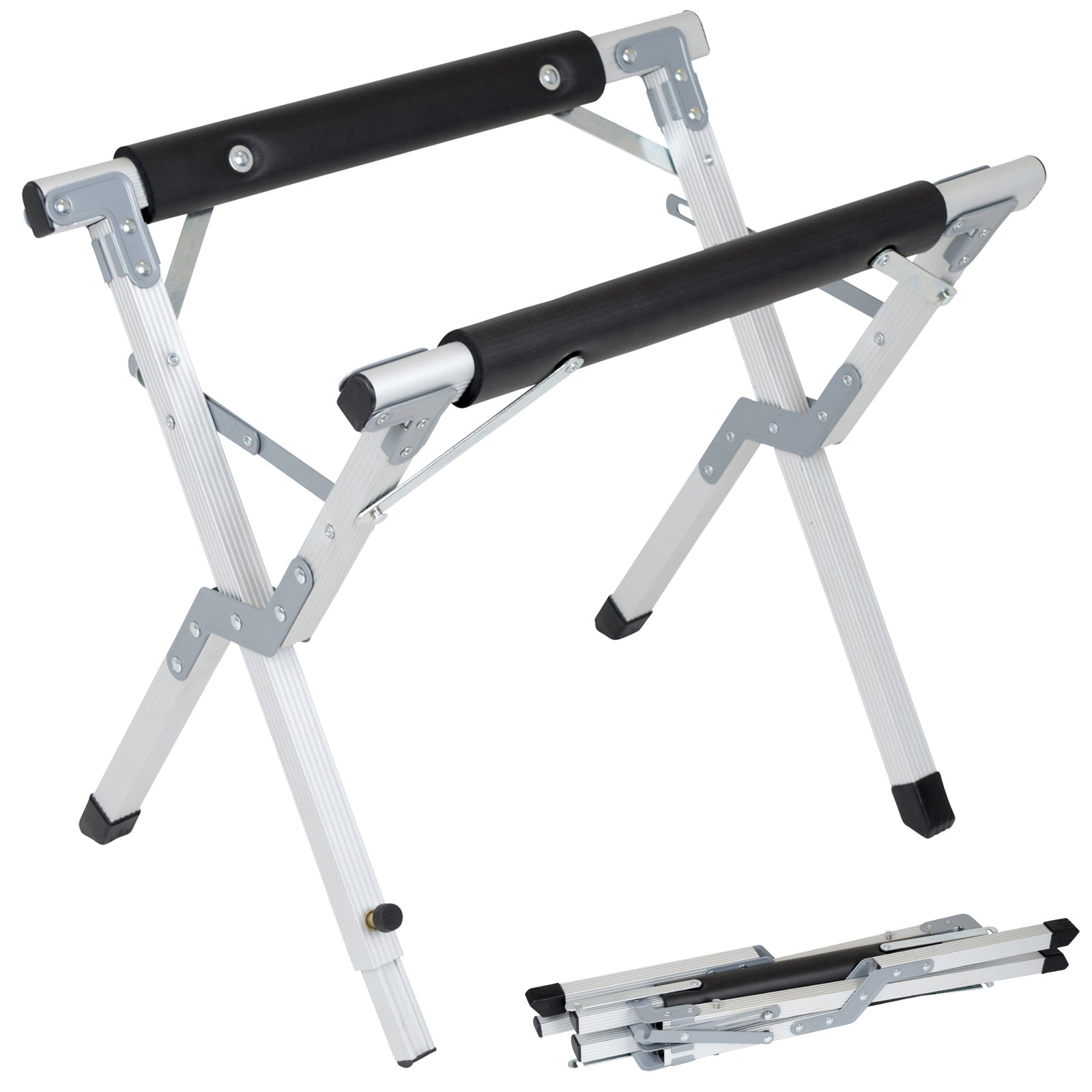 BO-CAMP Cooler Box Stand Cooler Chest Freezer Stand Foldable Height Adjustable Aluminum