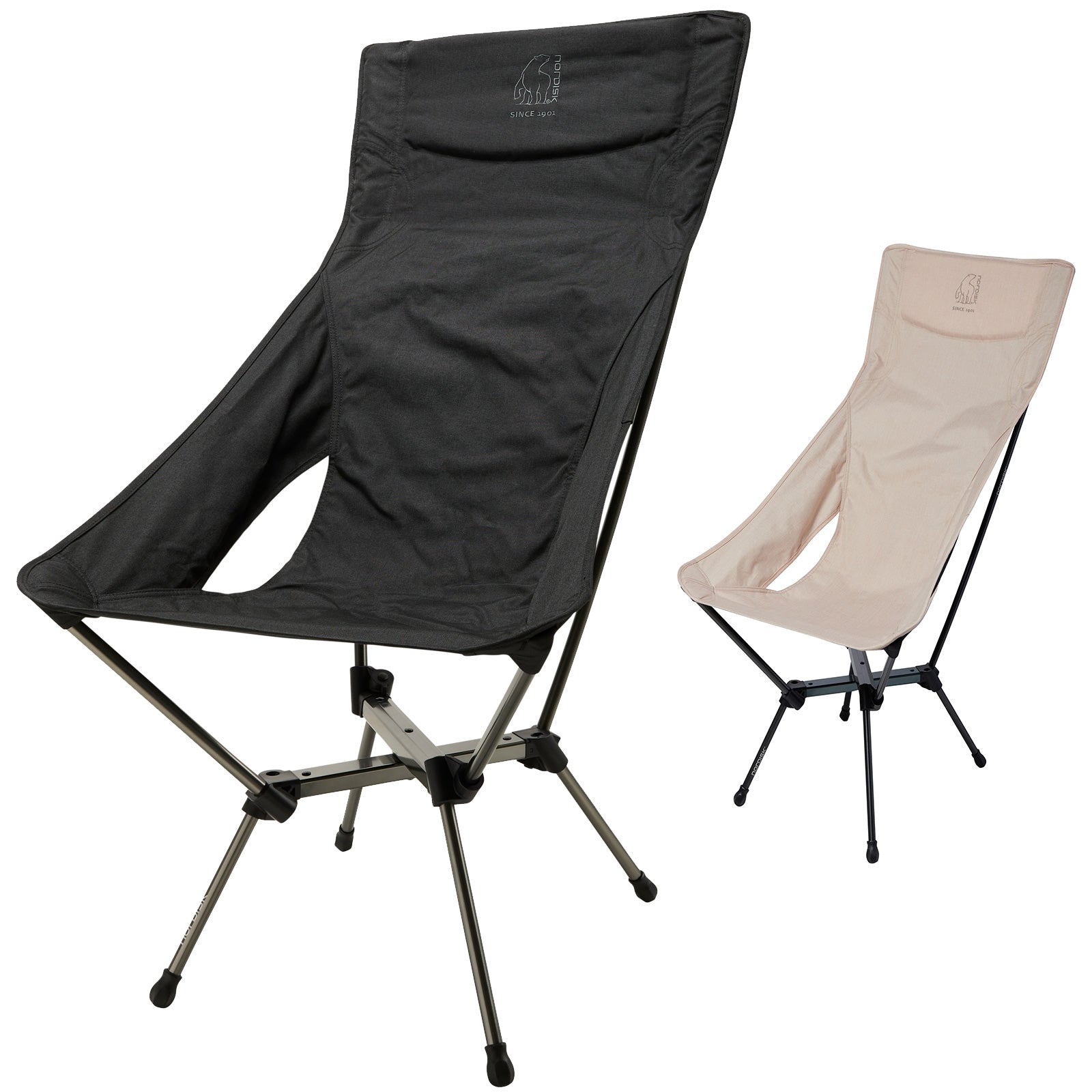 NORDISK Lounge Camping Chair Kongelund LW Folding Chair High Back Lightweight Aluminium 120 kg