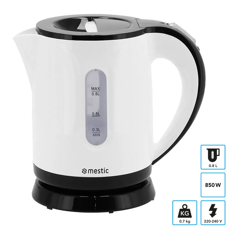 MESTIC Travel Kettle MWC100 Camping Water Cooker Kettle Cordless 0.8L 850W