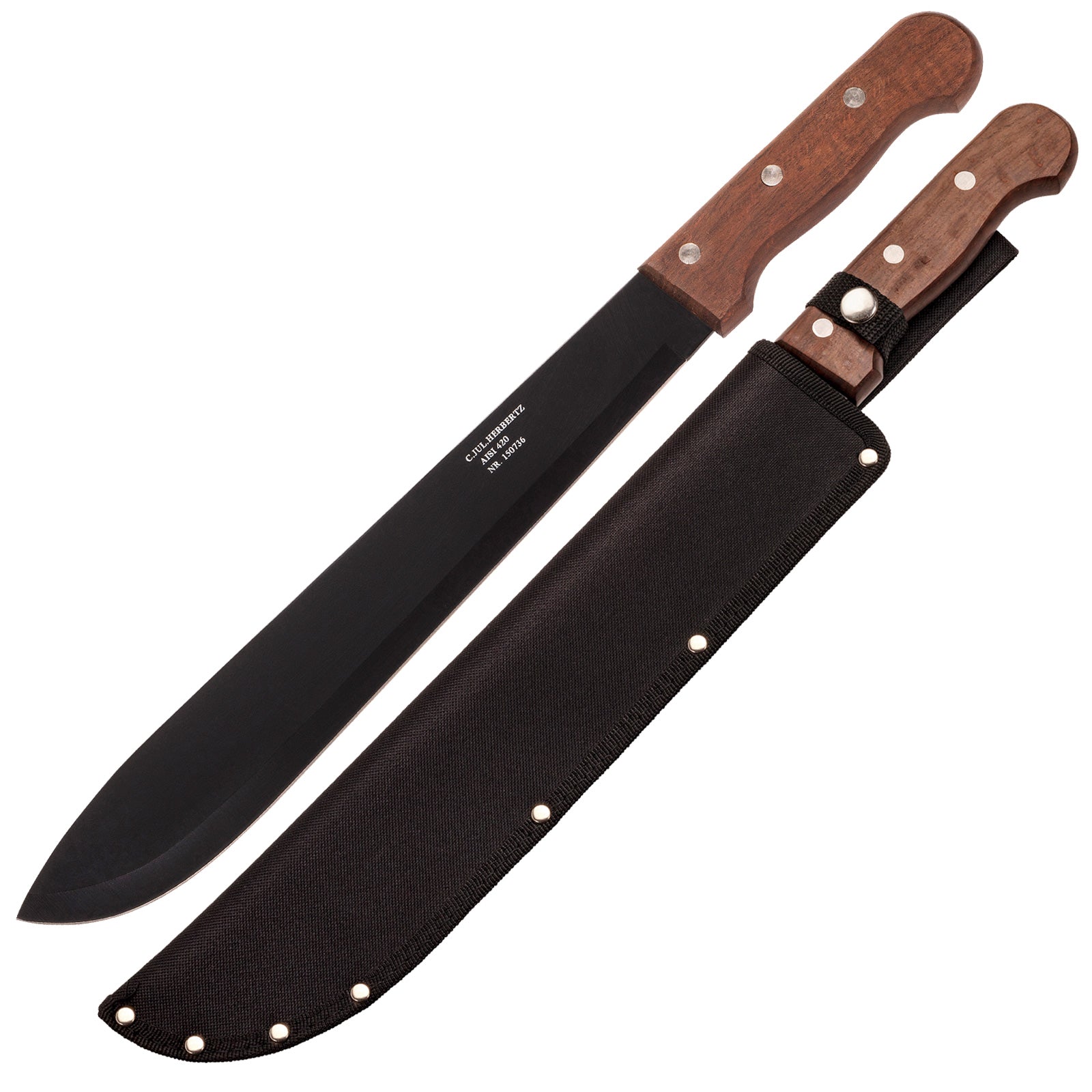 HERBERTZ Machete - Bush knife - Camping chopping knife - Garden work machete 50.5 cm!