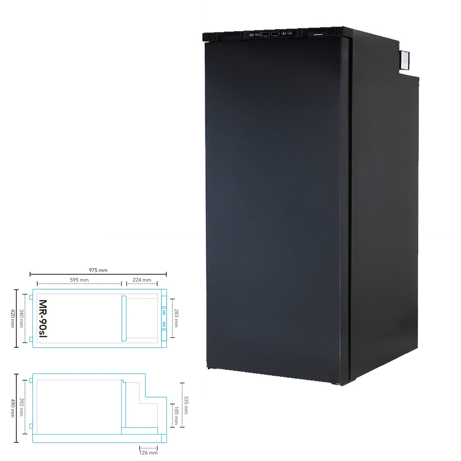 MESTIC Kompressor Kühlschrank MR-90 Wohnwagen Caravan Einbaukühlschrank Camping