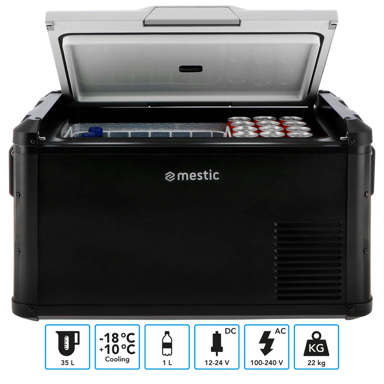 MESTIC compressor cool box MCCP-35 L car freezer camping 12/24V AC/DC 100-240V