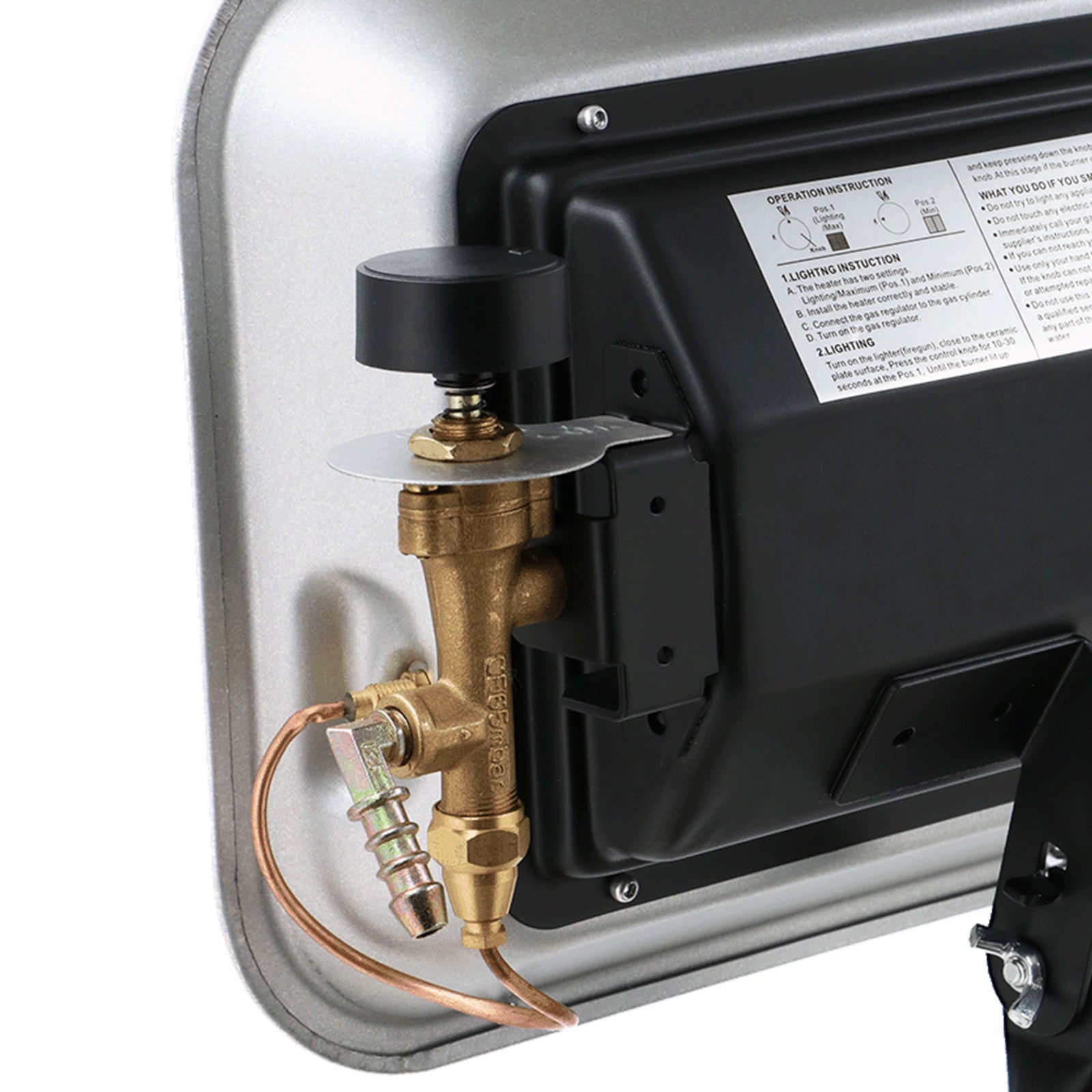 MESTIC Gas Heizstrahler Camping Zelt Heizung Infrarot Keramik 30 mBar 4,5 kW