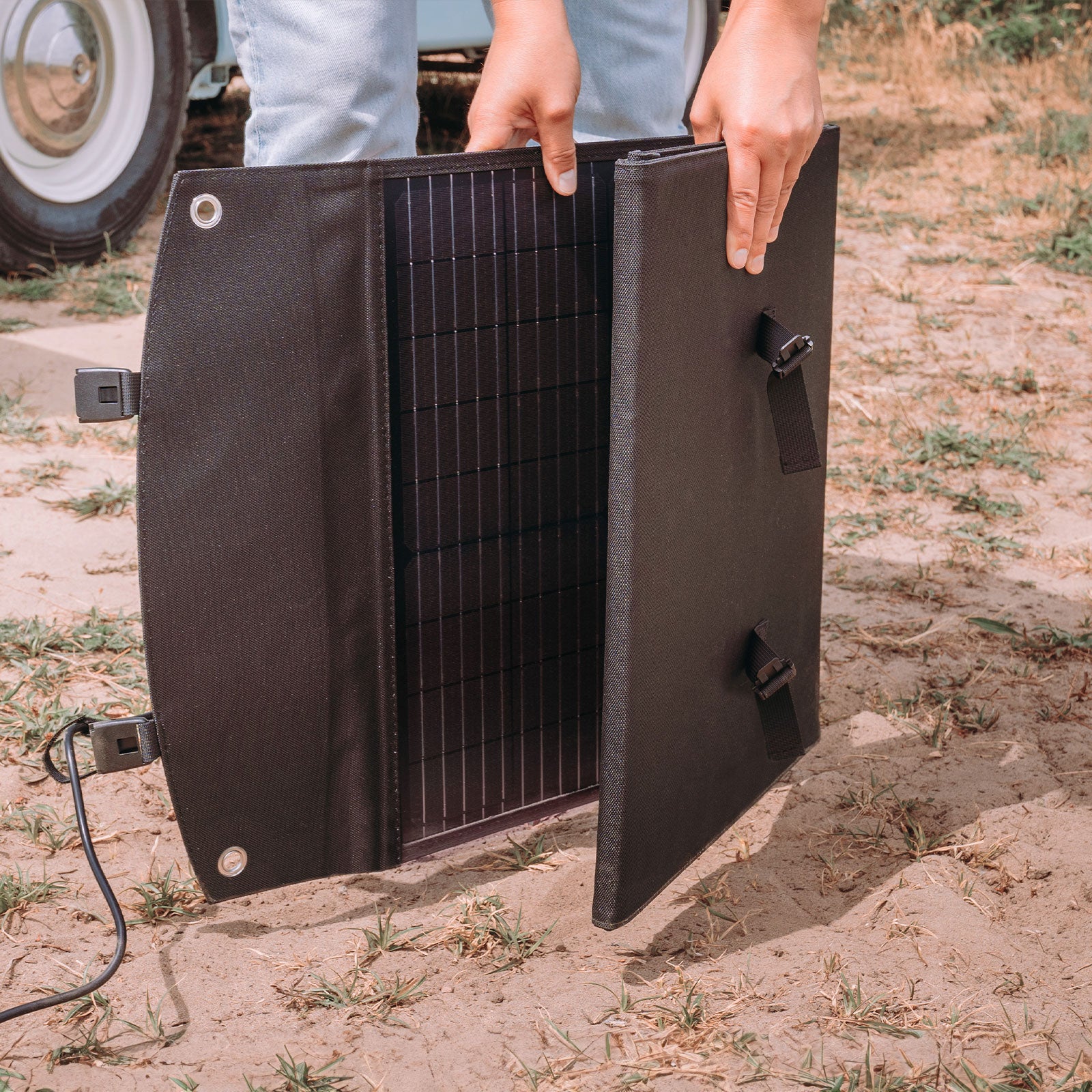 Panneau solaire MESTIC MSFO-200, module solaire portable et pliable, PERC 200 W, pour camping et extérieur
