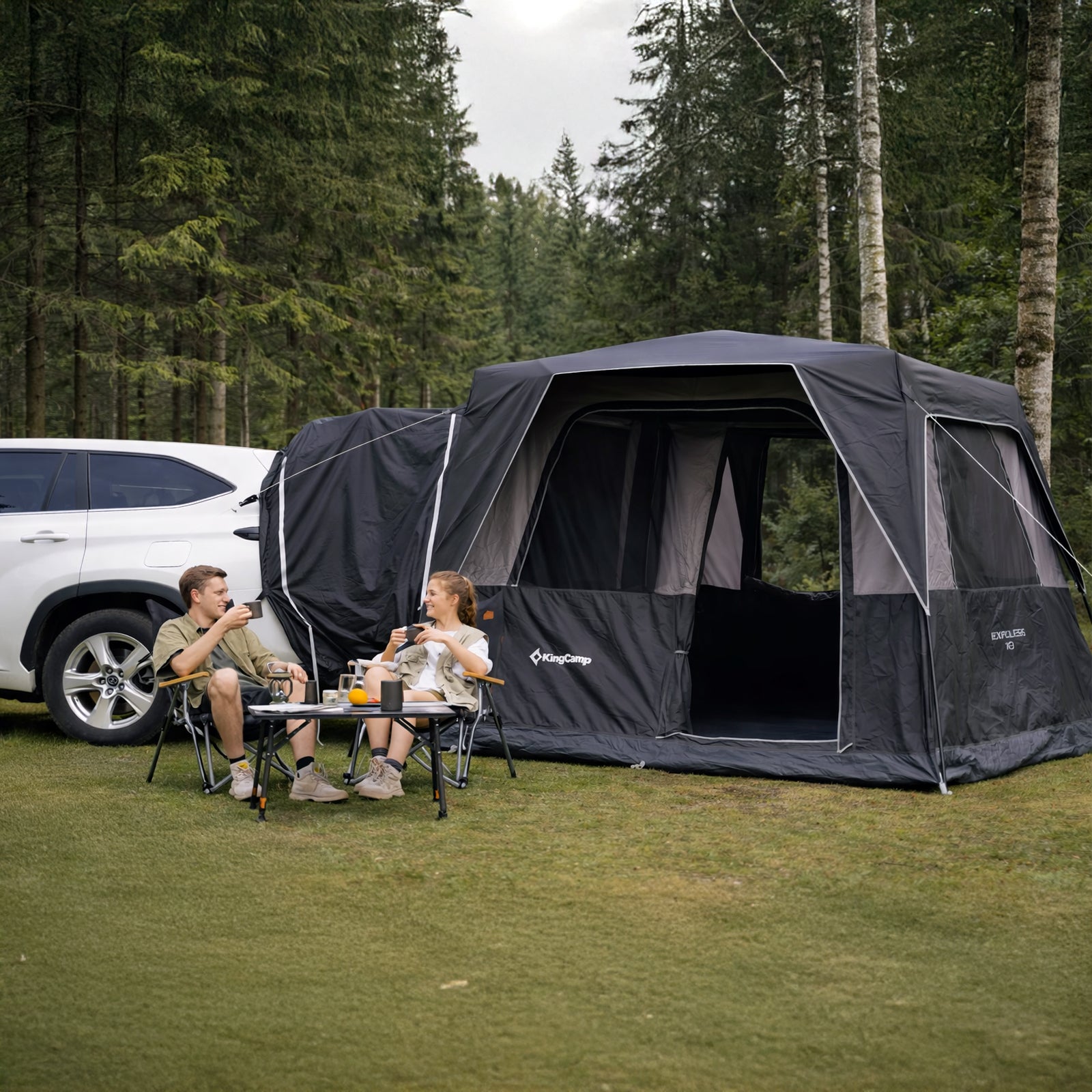 KINGCAMP Heckzelt Riverstone Lodge Bus Vorzelt SUV Van Familien Zelt Campingzelt