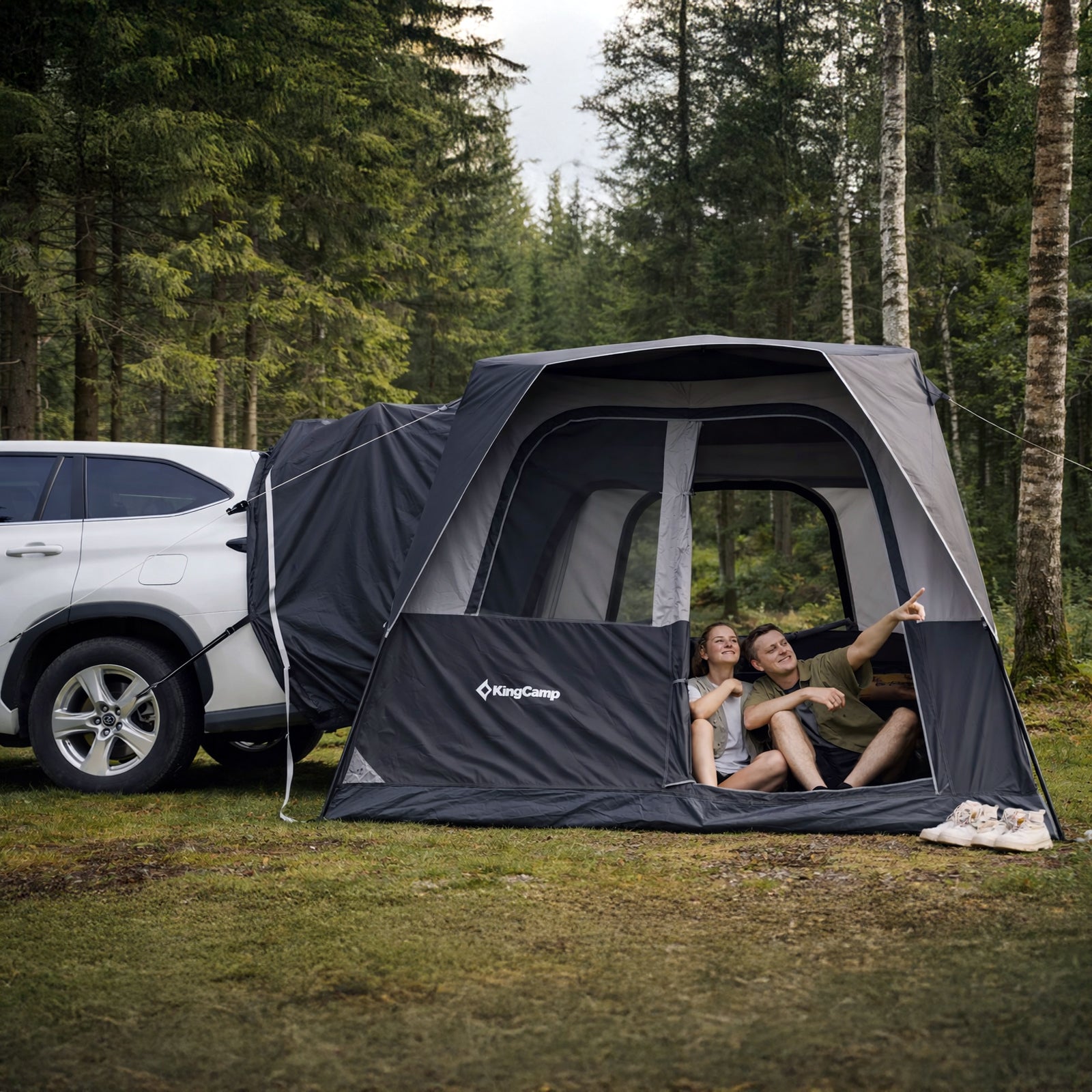 KINGCAMP Heckzelt Riverstone Lodge Bus Vorzelt SUV Van Familien Zelt Campingzelt