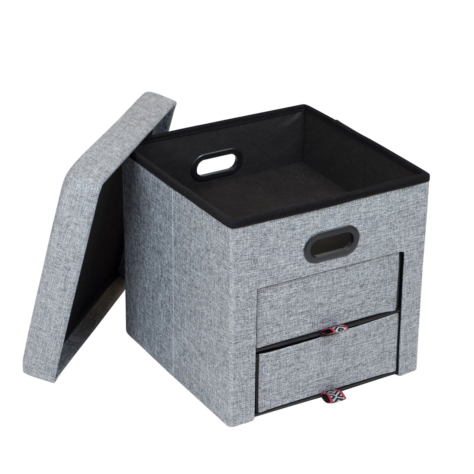 BO-CAMP Ottoman Stool Bench Seat Cube Camping Cupboard Chest Foldable