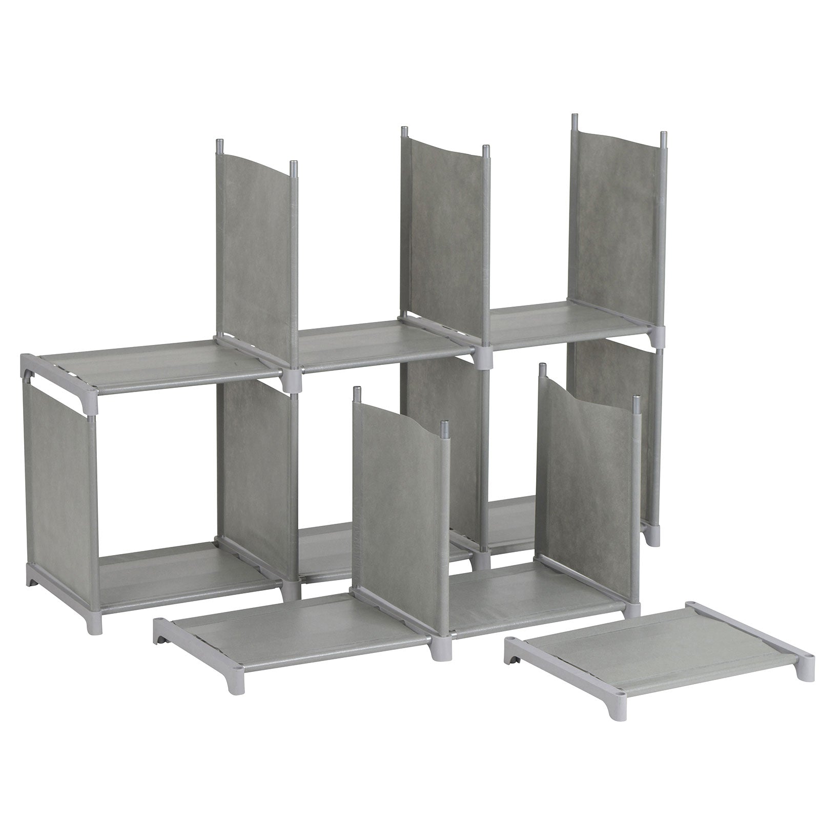 BO-CAMP Faltschrank XL Campingschrank Stoff Schrank Schubladen Garderobe Faltbar