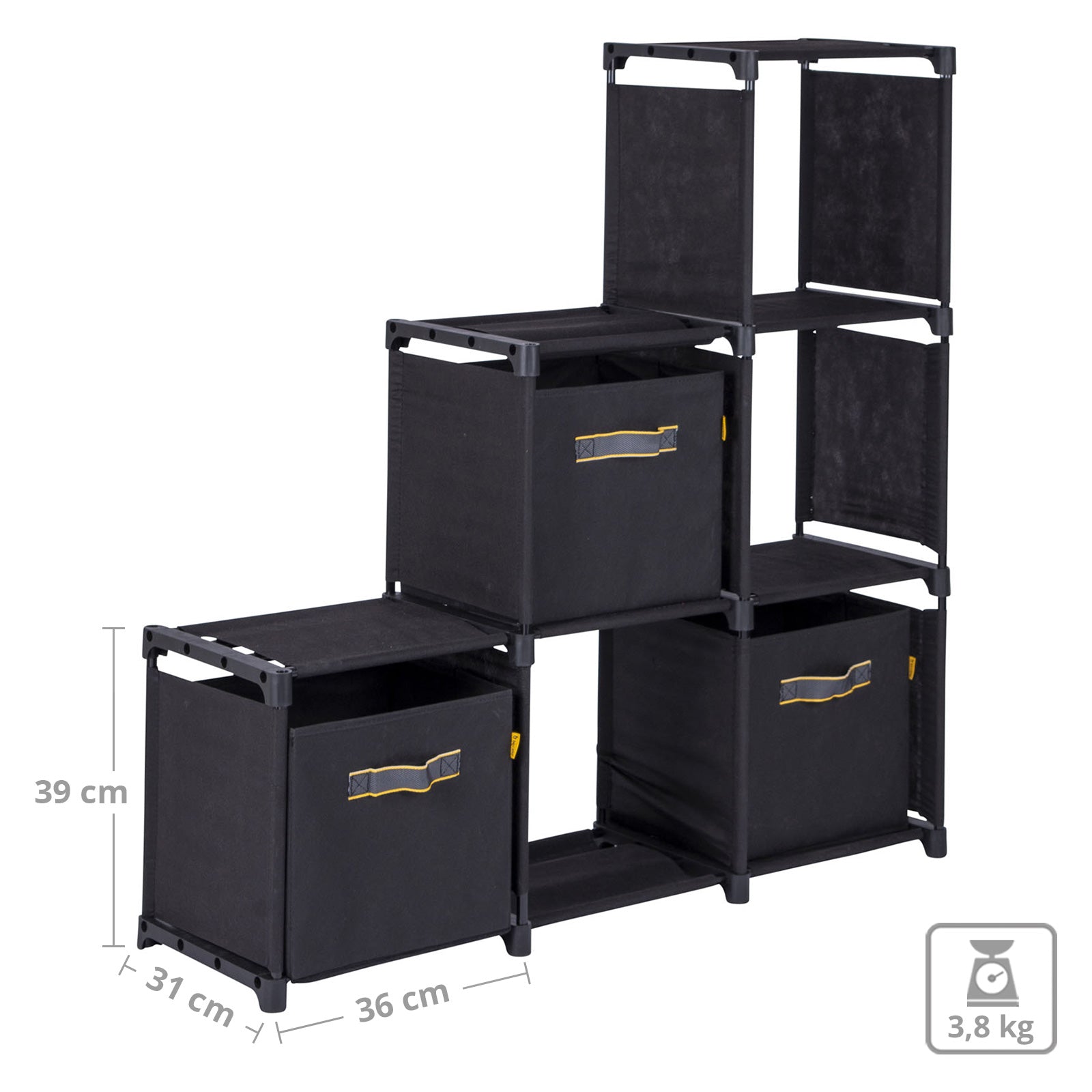 BO-CAMP Faltschrank Troutman Campingschrank Stoff Schrank Schubladen Garderobe