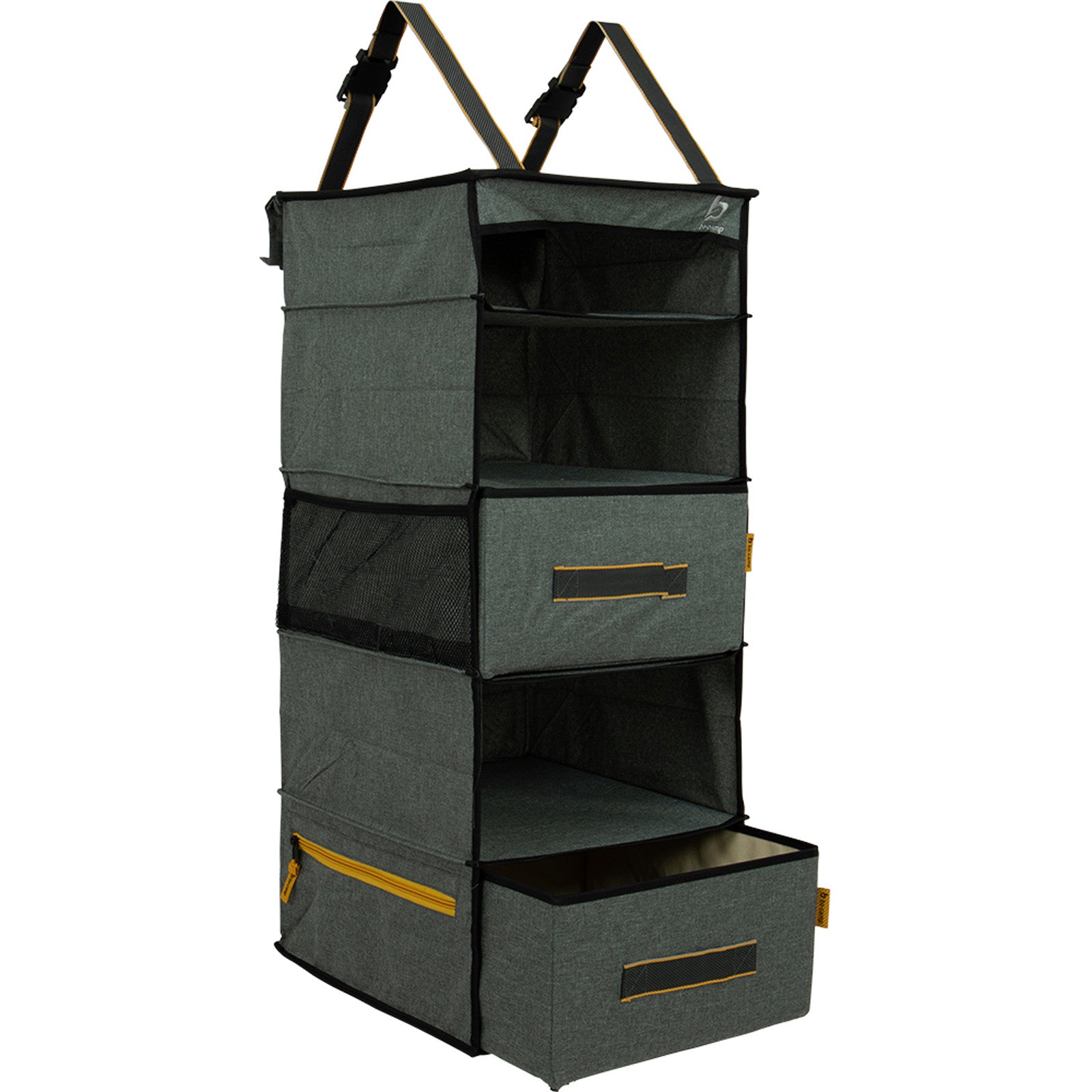 BO-CAMP Hanging Shelf Organizer Westlawn 5-Compartment Tent Door Shelf Camping Storage