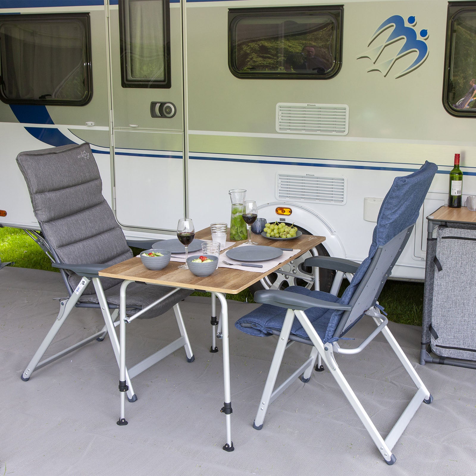 BO-CAMP Folding Chair Cushion Seat Pad High Back Camping Chair Cushion Olefin