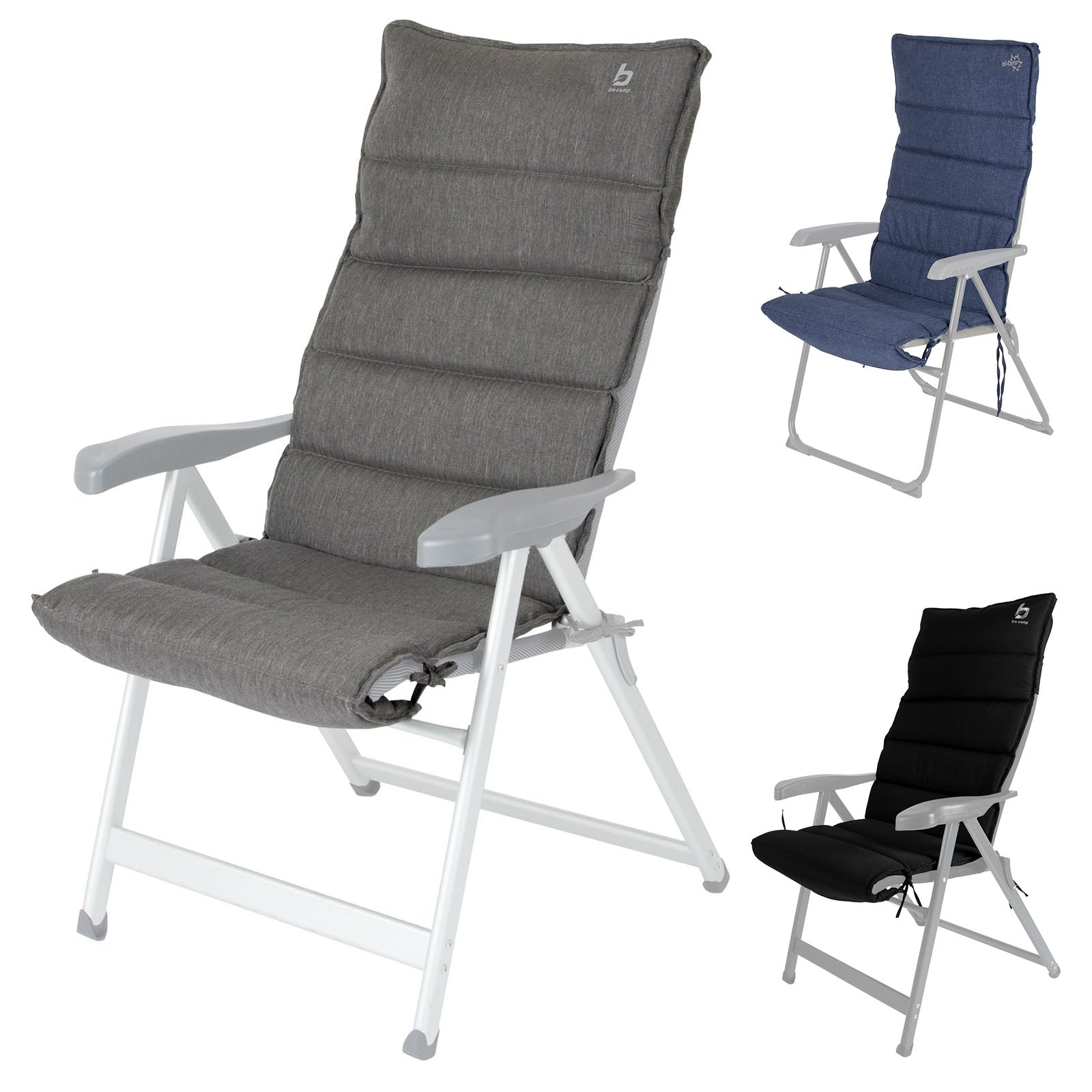 BO-CAMP Klappstuhl Polster Sitz Auflage Hochlehner Camping Stuhl Kissen Olefin
