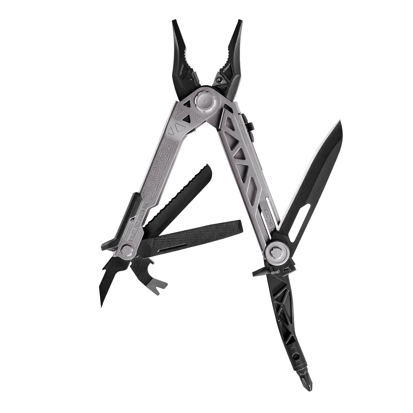 GERBER Multitool Center Drive Screwdriver Tool Interchangeable Bit Case 7 Functions