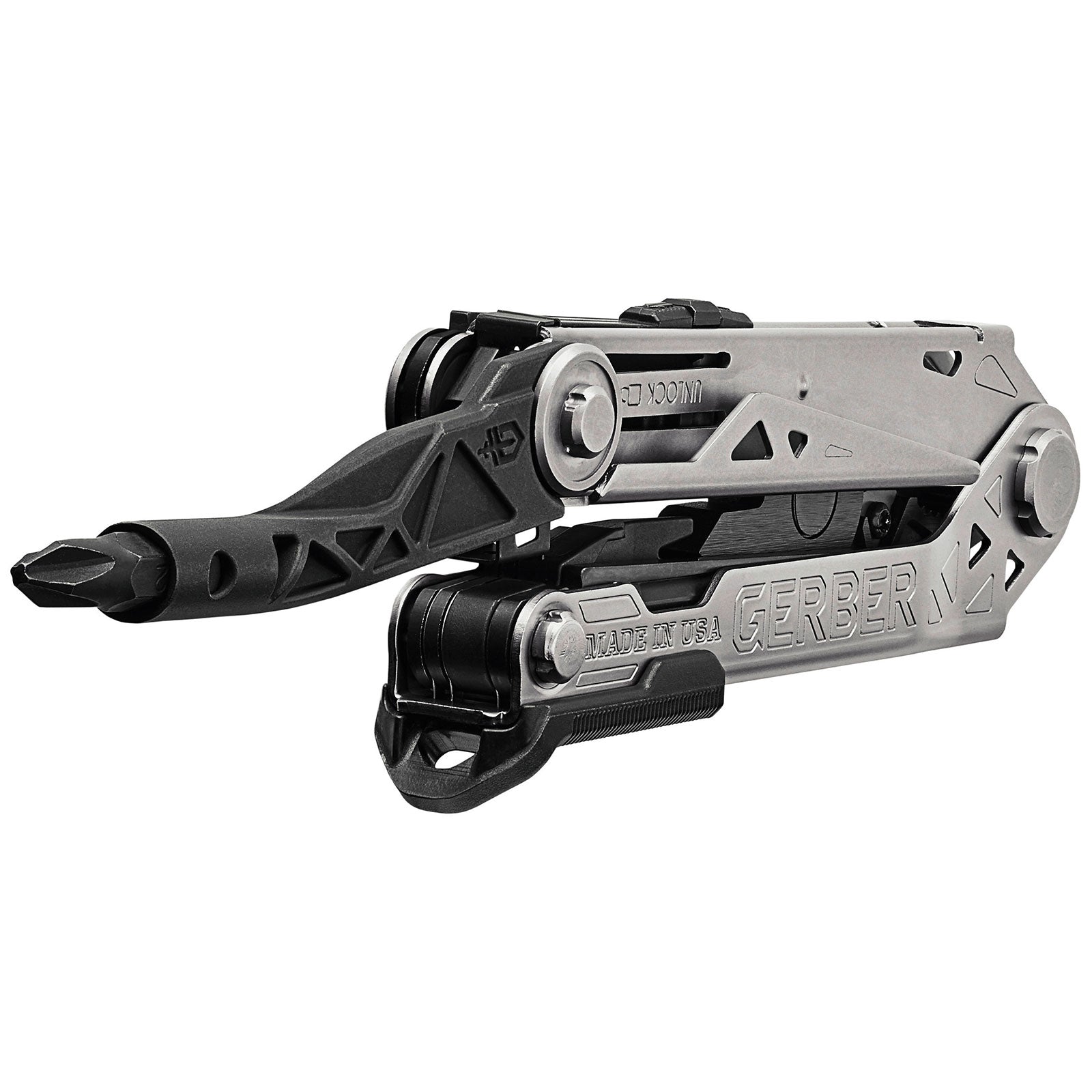 GERBER Multitool Center Drive Screwdriver Tool Interchangeable Bit Case 7 Functions