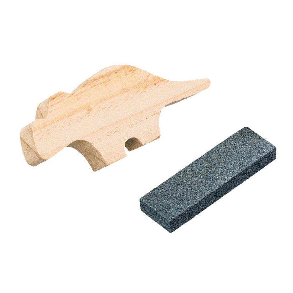 Coffret de sculpture SCOUT - couteau à découper - couteau pour enfants - couteau pour enfants et pierre à aiguiser !