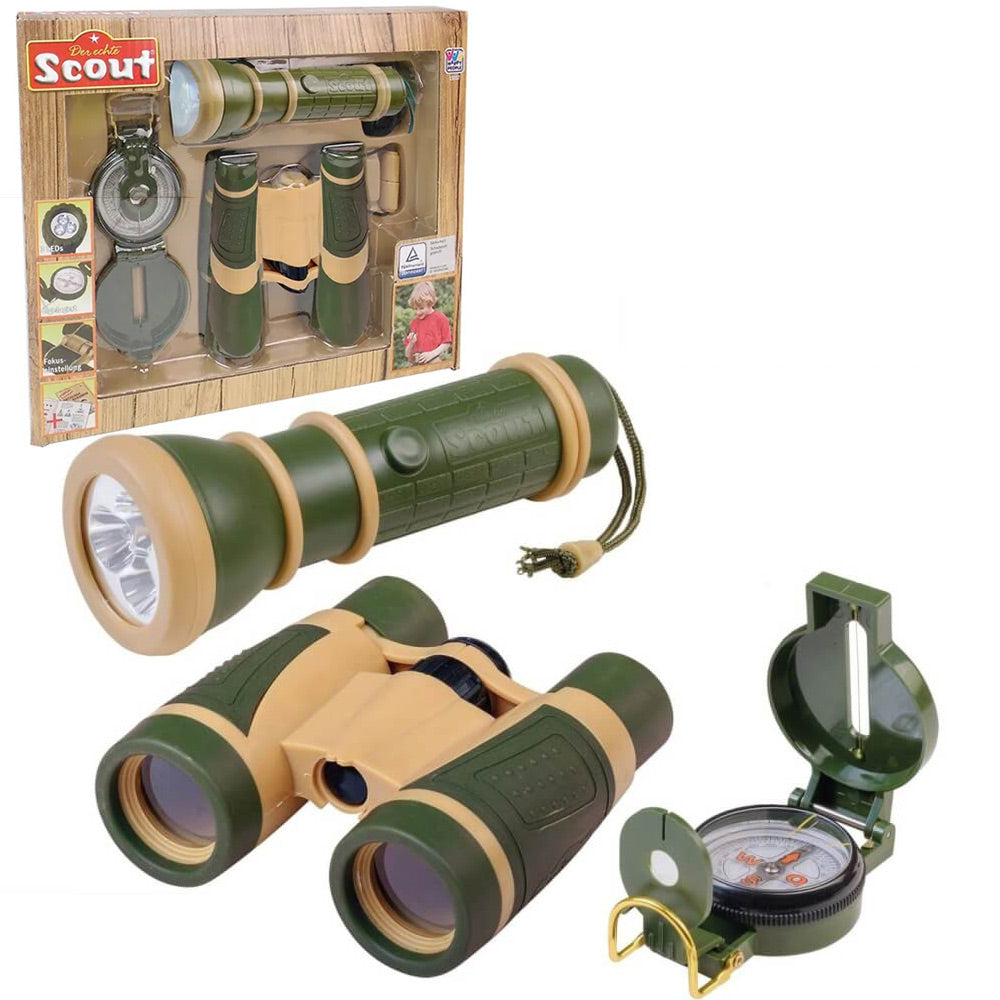 SCOUT children's explorer set - compass - flashlight - binoculars - children's compass TOP!
