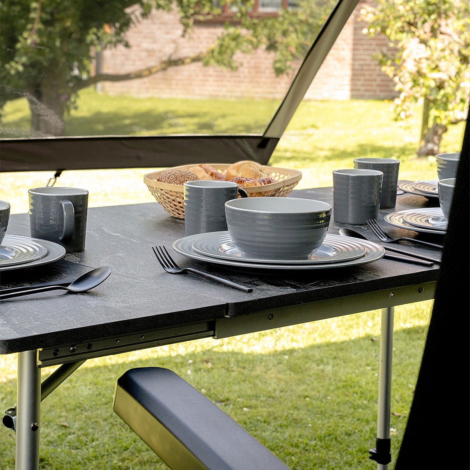TRAVELLIFE Camping Table Sorrento Camping Folding Table Folding Table Adjustable 180x70