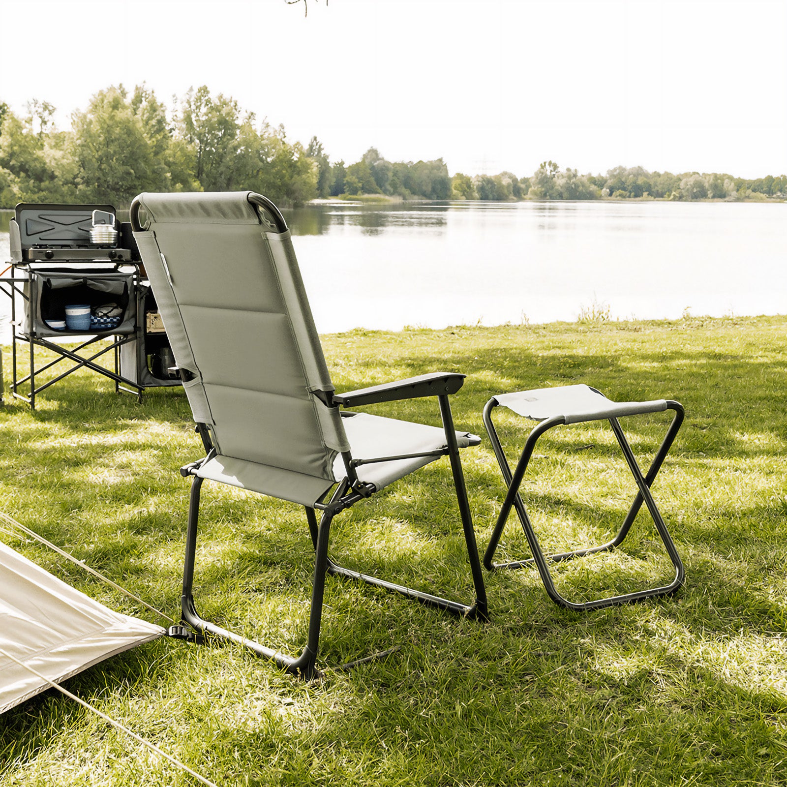 TRAVELLIFE Campingstuhl Lago Compact Camping Faltstuhl Klappstuhl Alu 2,9 kg