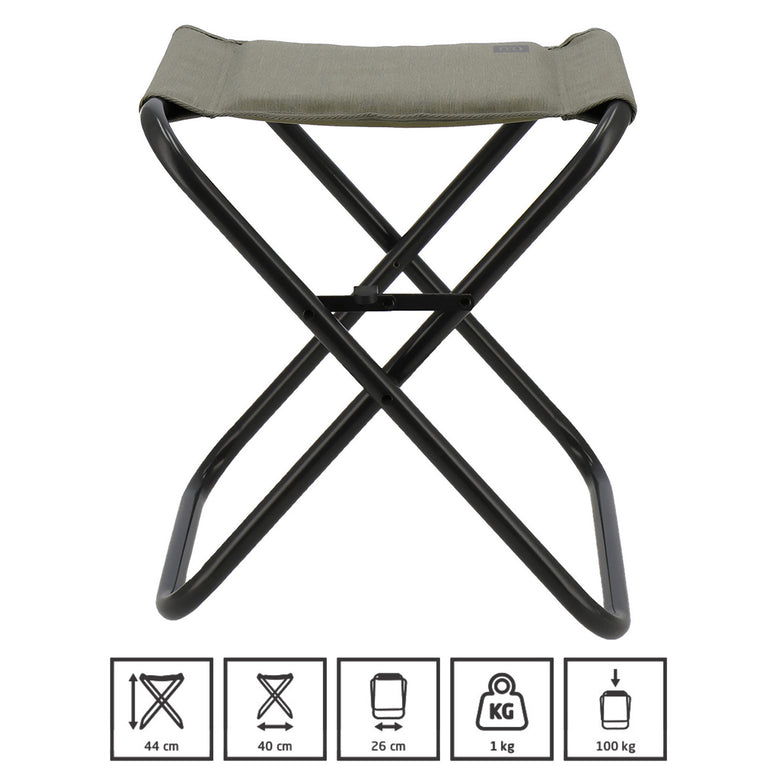 TRAVELLIFE Mini Falthocker Lago Campinghocker Angel Hocker Faltbar Alu 100 kg