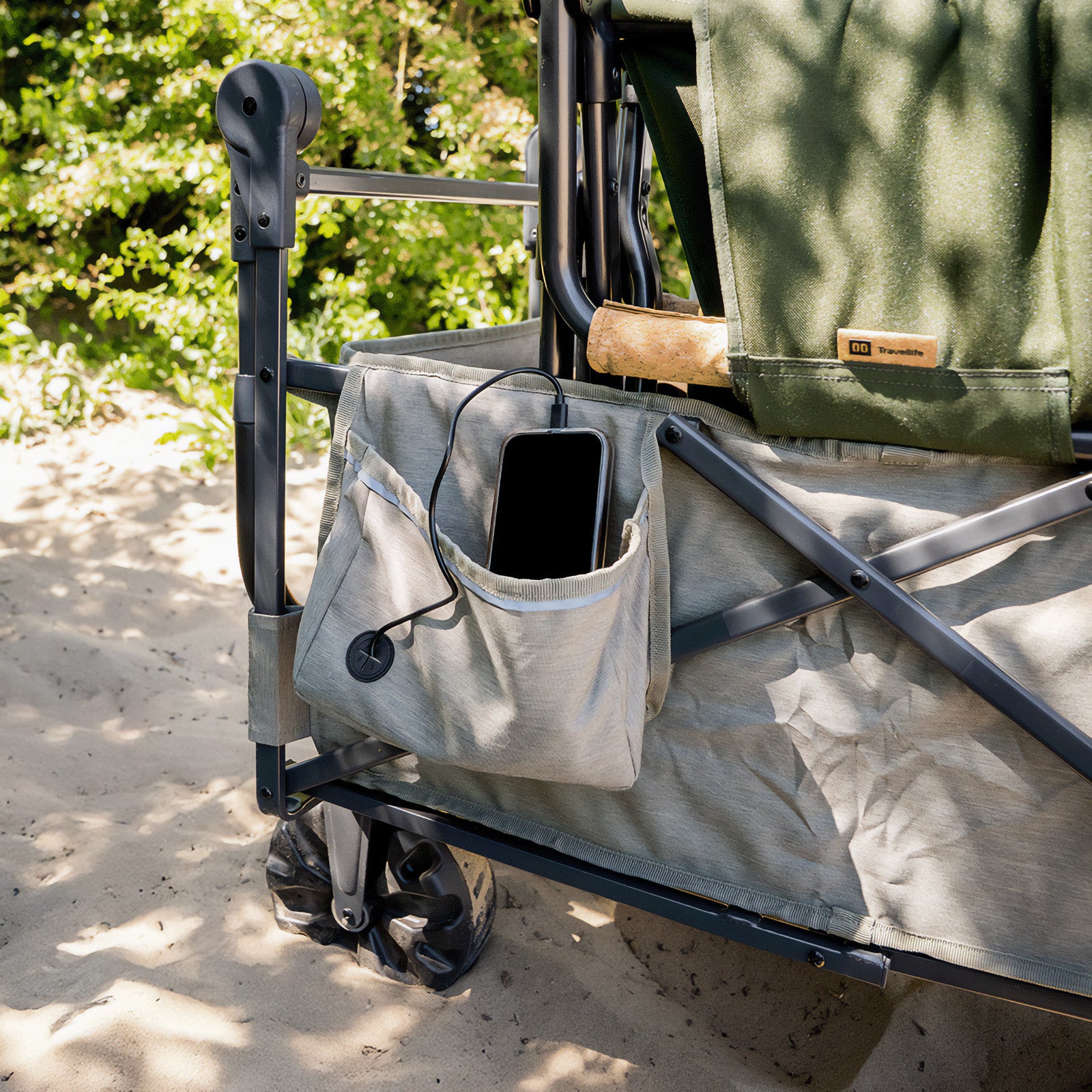 TRAVELLIFE Strand Bollerwagen Porto Handwagen Transport Karre Wagen Faltbar