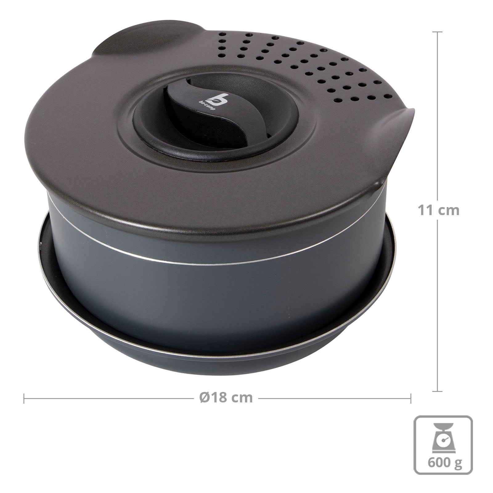 Ensemble de cuisine BO-CAMP Trekking Batterie de cuisine de camping en aluminium Casserole en aluminium Poêle 5 pièces
