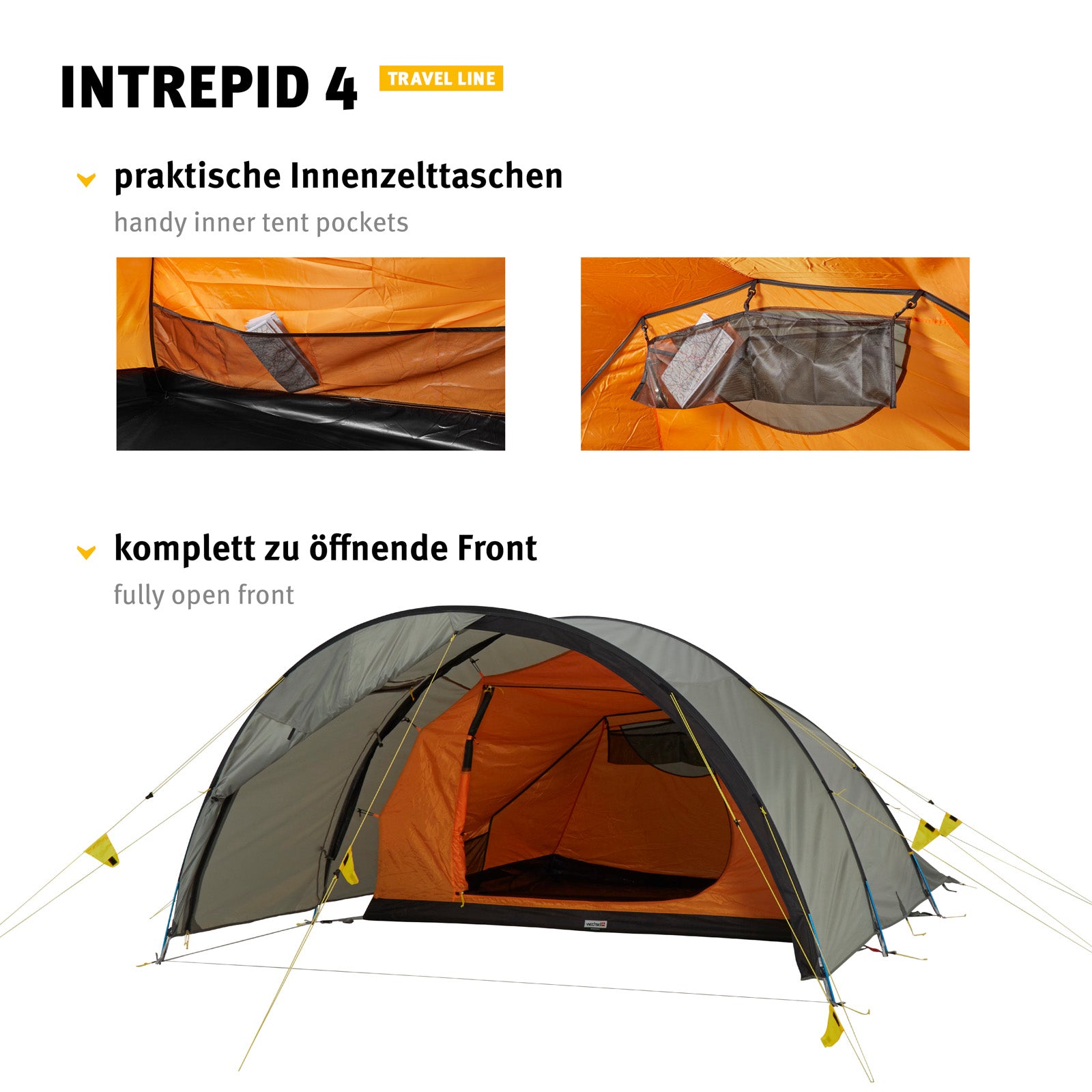 WECHSEL Tunnelzelt Intrepid 4 Personen Campingzelt Familienzelt Alu Le