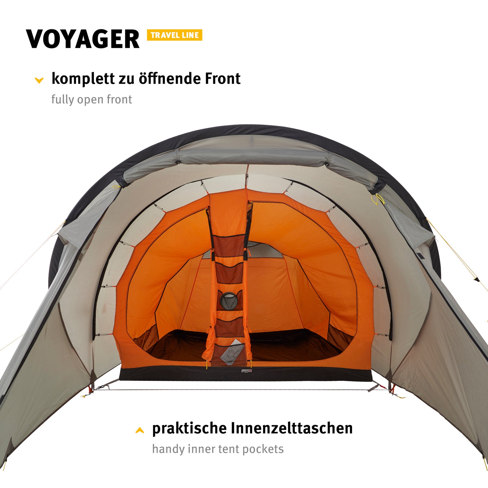 WECHSEL Voyager tunnel tent 4 person camping tent family tent aluminum light 6.4 kg