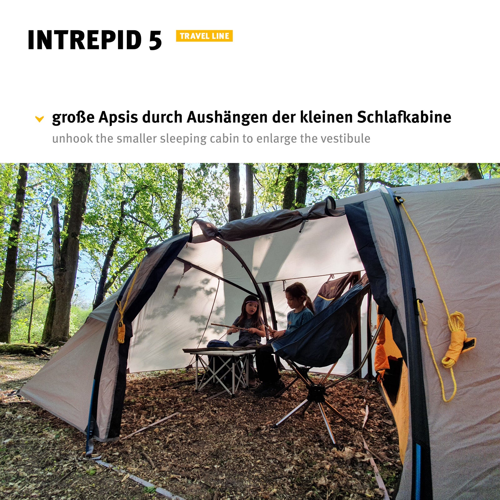 kleine tent WECHSEL Intrepid 5 Persons Camping Tent Family Tent Aluminium Lightwei