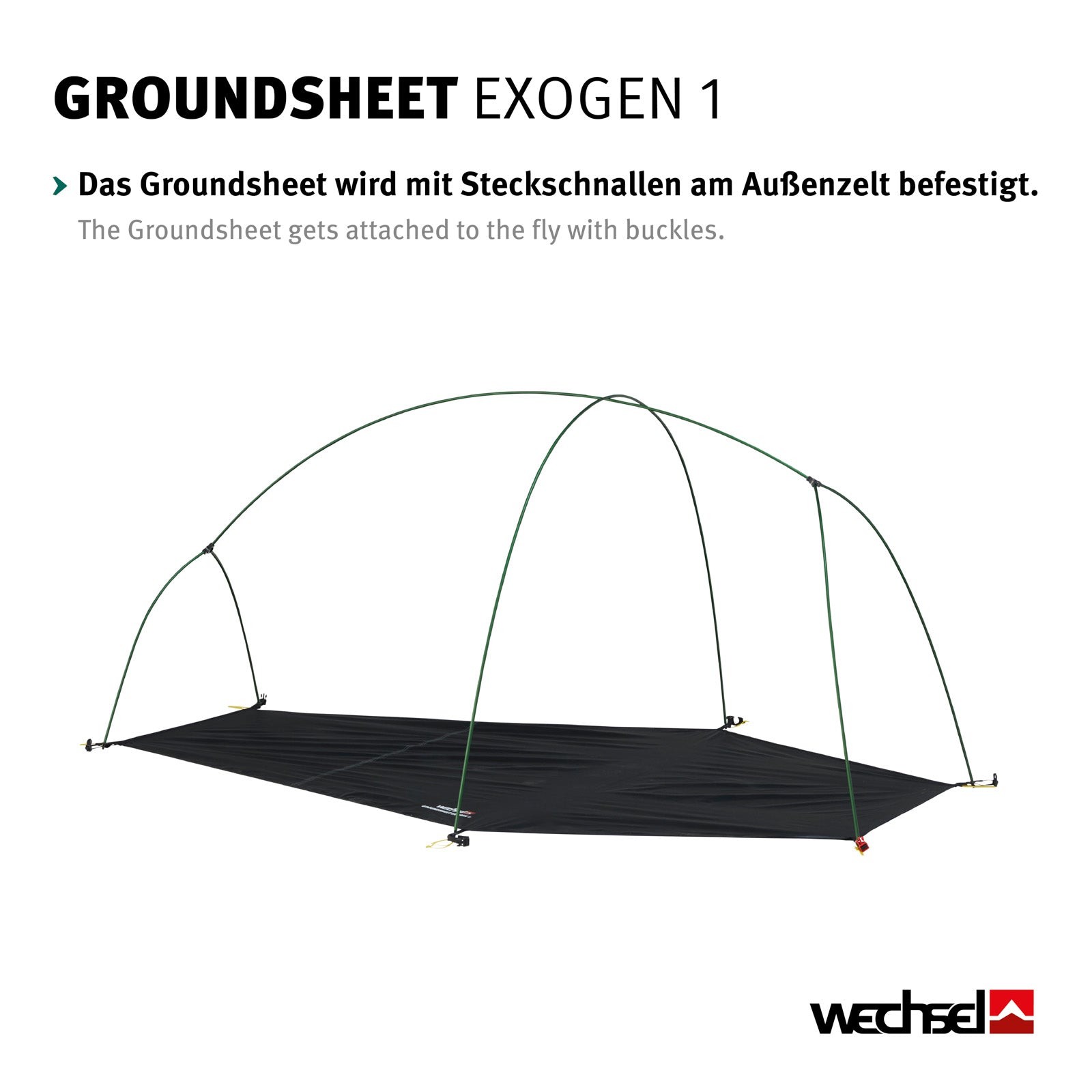WECHSEL Groundsheet Für Exogen 1 Zusätzlicher Zeltboden Camping Plane Passgenau
