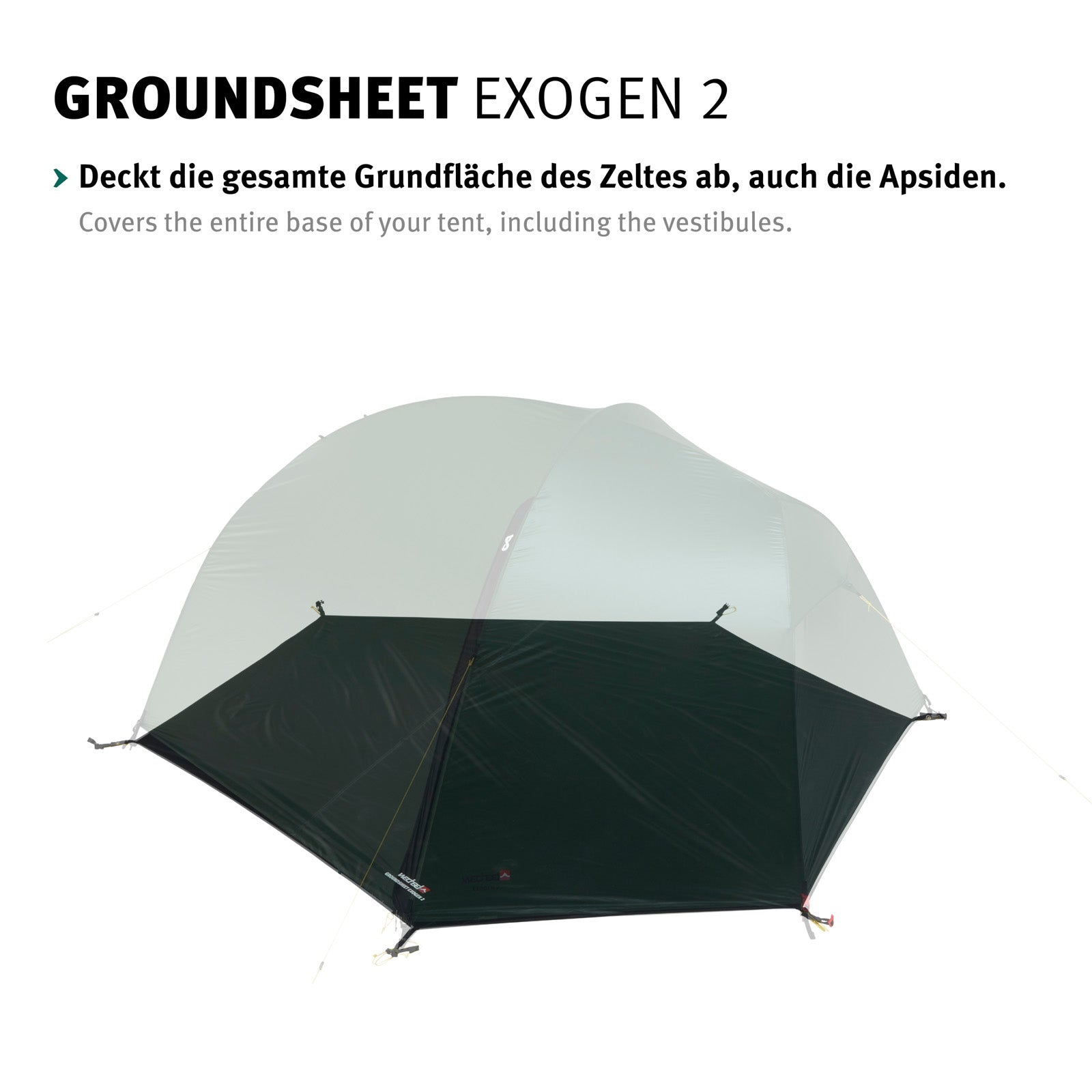 WECHSEL Groundsheet Für Exogen 2 Zusätzlicher Zeltboden Camping Plane Passgenau