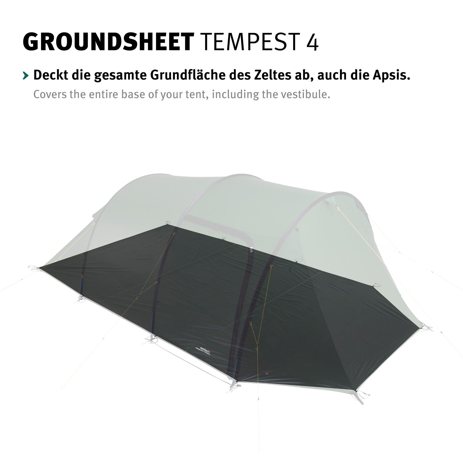 WECHSEL Groundsheet Für Tempest 4 Zusätzlicher Zeltboden Camping Plane Passgenau