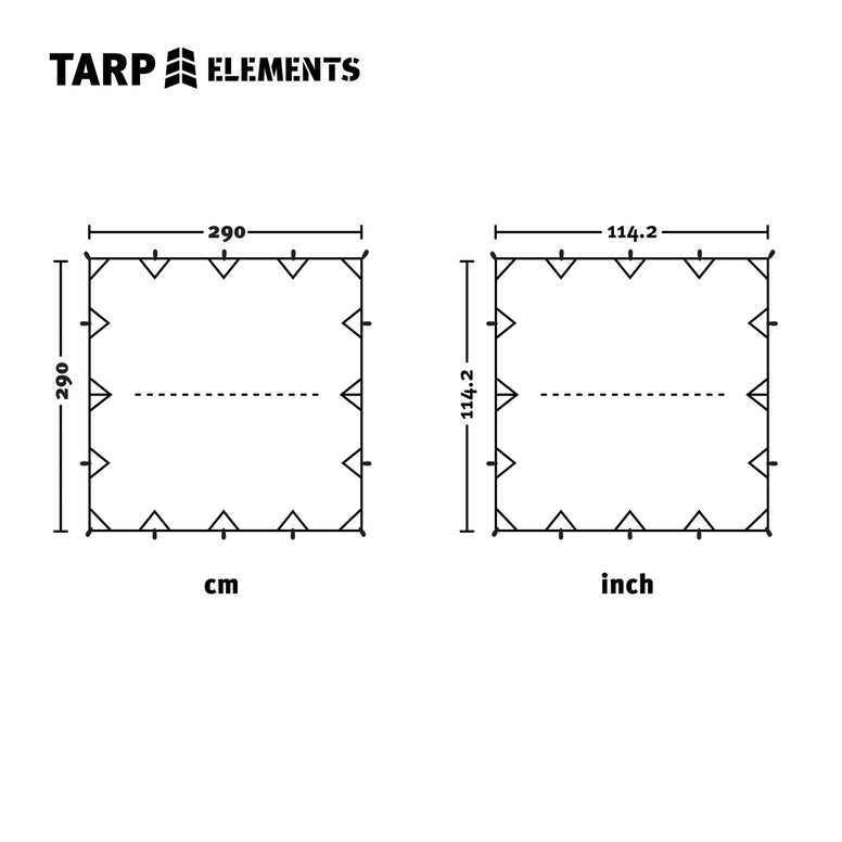 CHANGE Tarp Elements Camping Sun Shade Sail Front Tent Roof Tarpaulin Rain Cover Lightweight