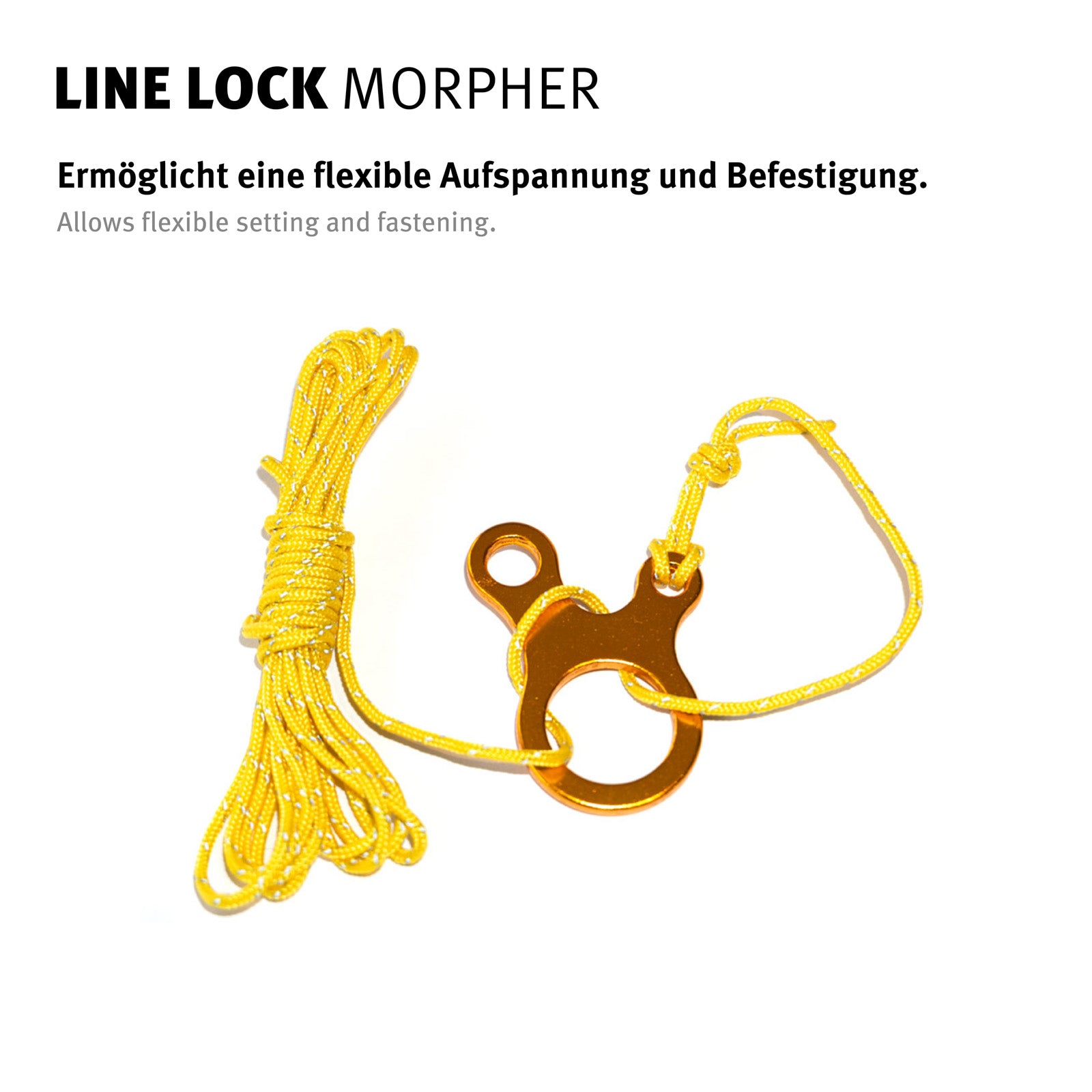 WECHSEL Seilspanner Morpher Set Dyneema Guy Line Stopper 4x Spanner Abspannleine