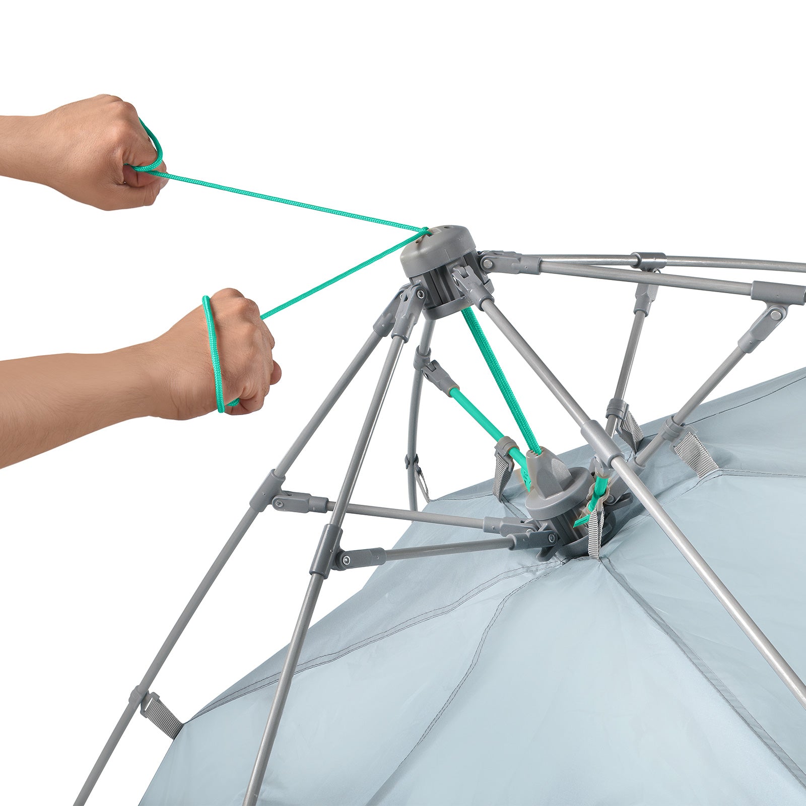 TERRA NATION Strandmuschel Kau Kohu rPET Automatik Sekunden Zelt UPF50+ Recycelt