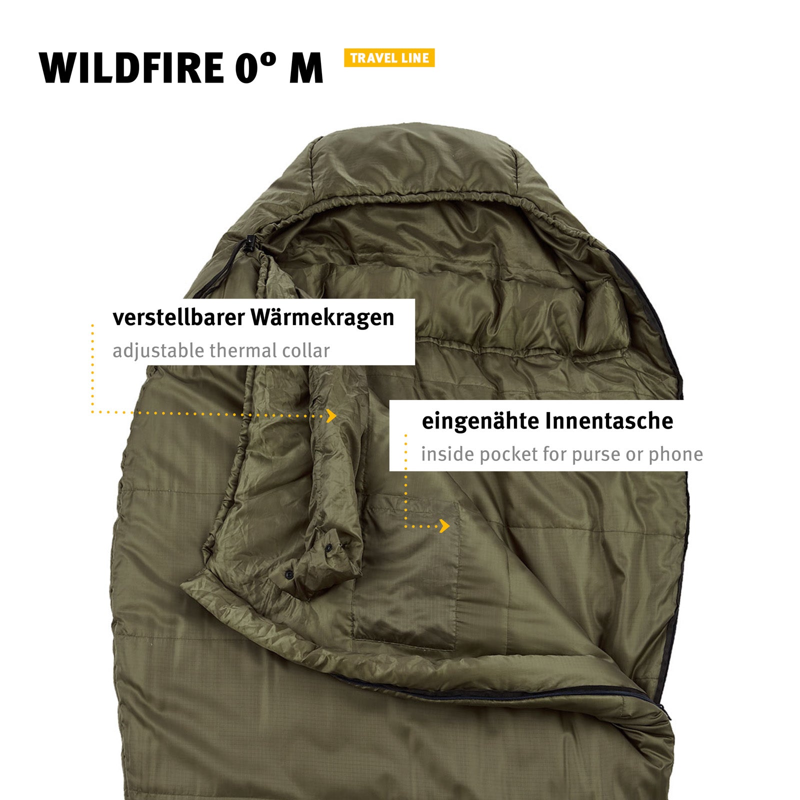 WECHSEL Mumienschlafsack Wildfire 0°C Outdoor 4 Jahreszeiten Winter Schlafsack