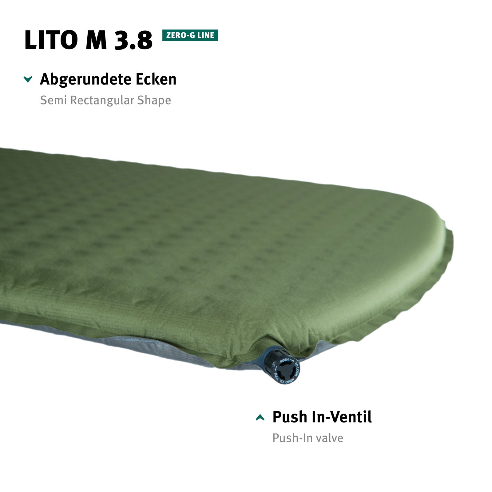 WECHSEL Trekking Isomatte Lito M 3.8 Luftbett Leicht Selbstaufblasend 0,53 kg