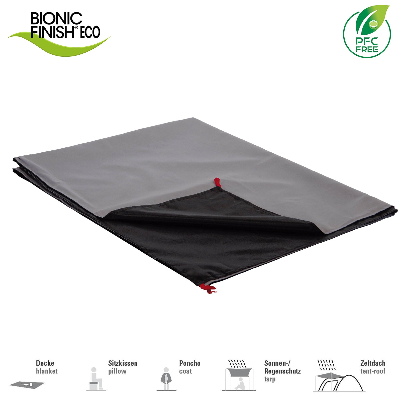 HIGH PEAK Campingdecke Picknickdecke Reisedecke Strand Decke Picknick Baumwolle