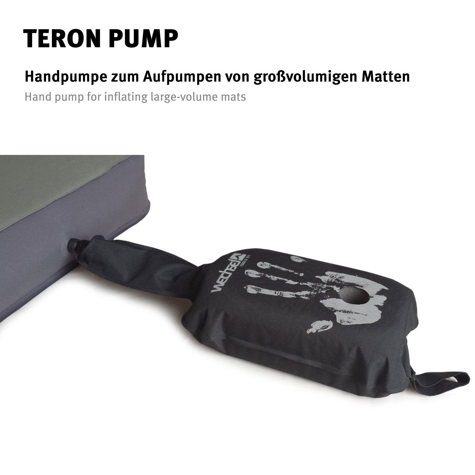 WECHSEL Handpumpe Teron Pump Luftpumpe Schaumstoff Für Camping Matte Isomatten