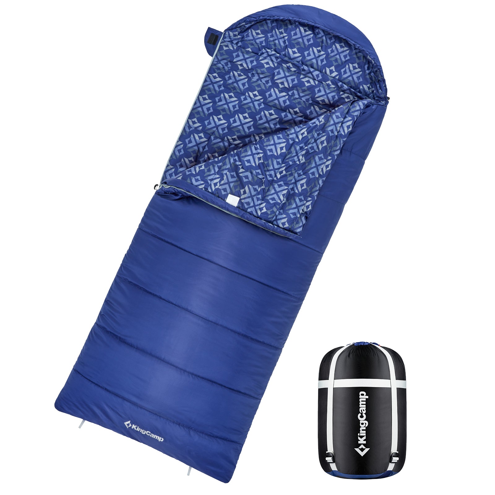 KINGCAMP Mummy Sleeping Bag Superior 400XL 3 Season Sleeping Bag XL Long -18°C